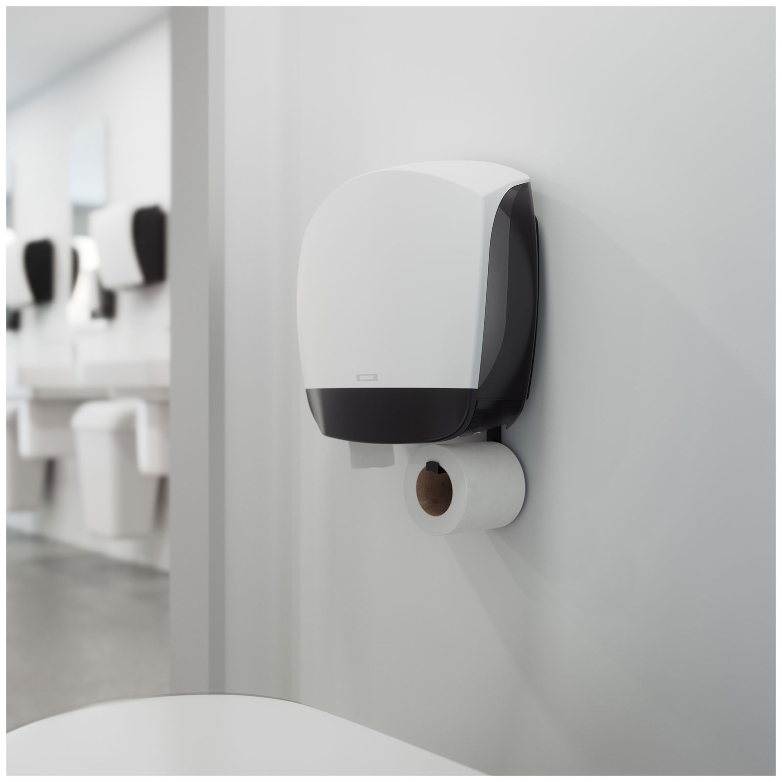 Dispenser di carta igienica Katrin Gigant 82148 L per rotoli jumbo