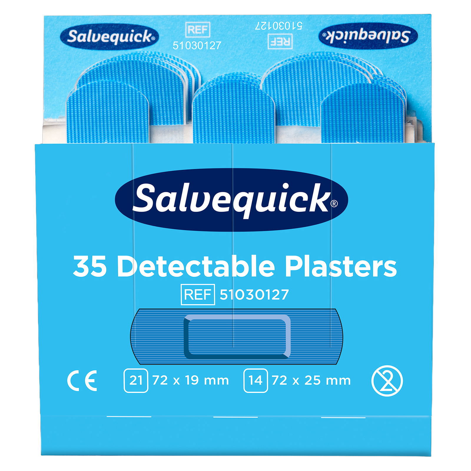 Pflaster detektierbar blau Salvequick Cederroth Nachfüllset