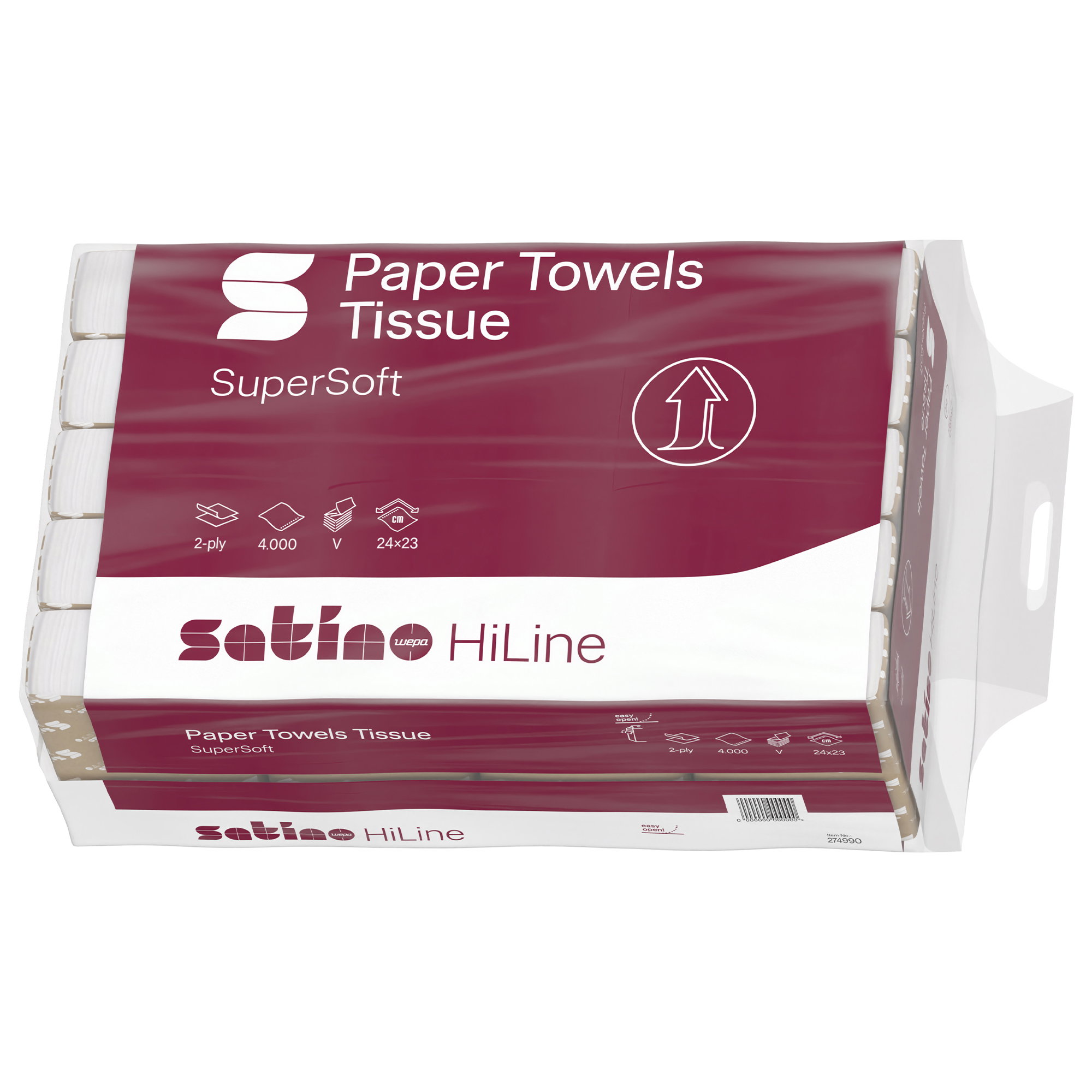 Papierhandtücher, Tücher, Tissue, SuperSoft, HiLine