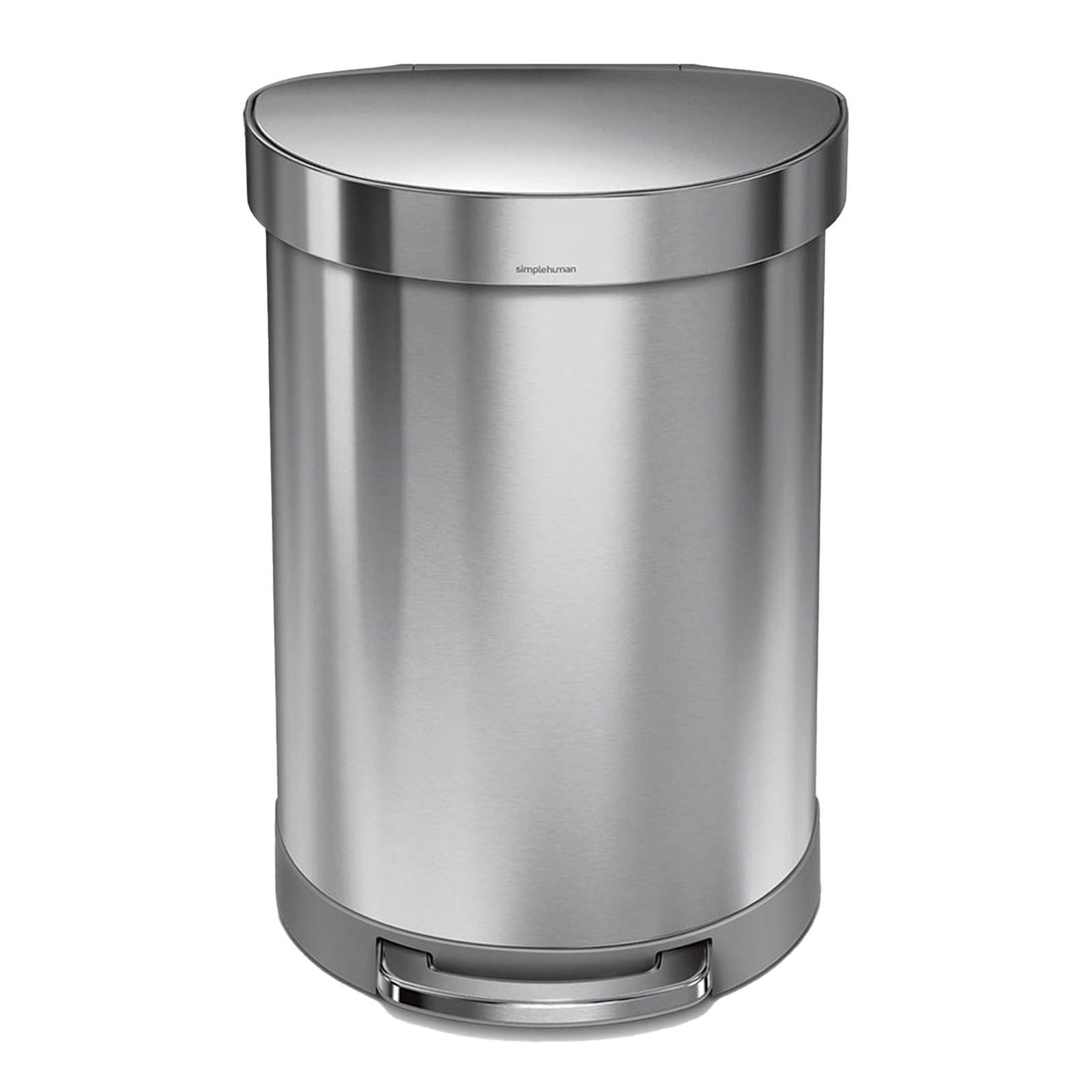 Cestino semicircolare con coperchio 60 litri in acciaio inox simplehuman
