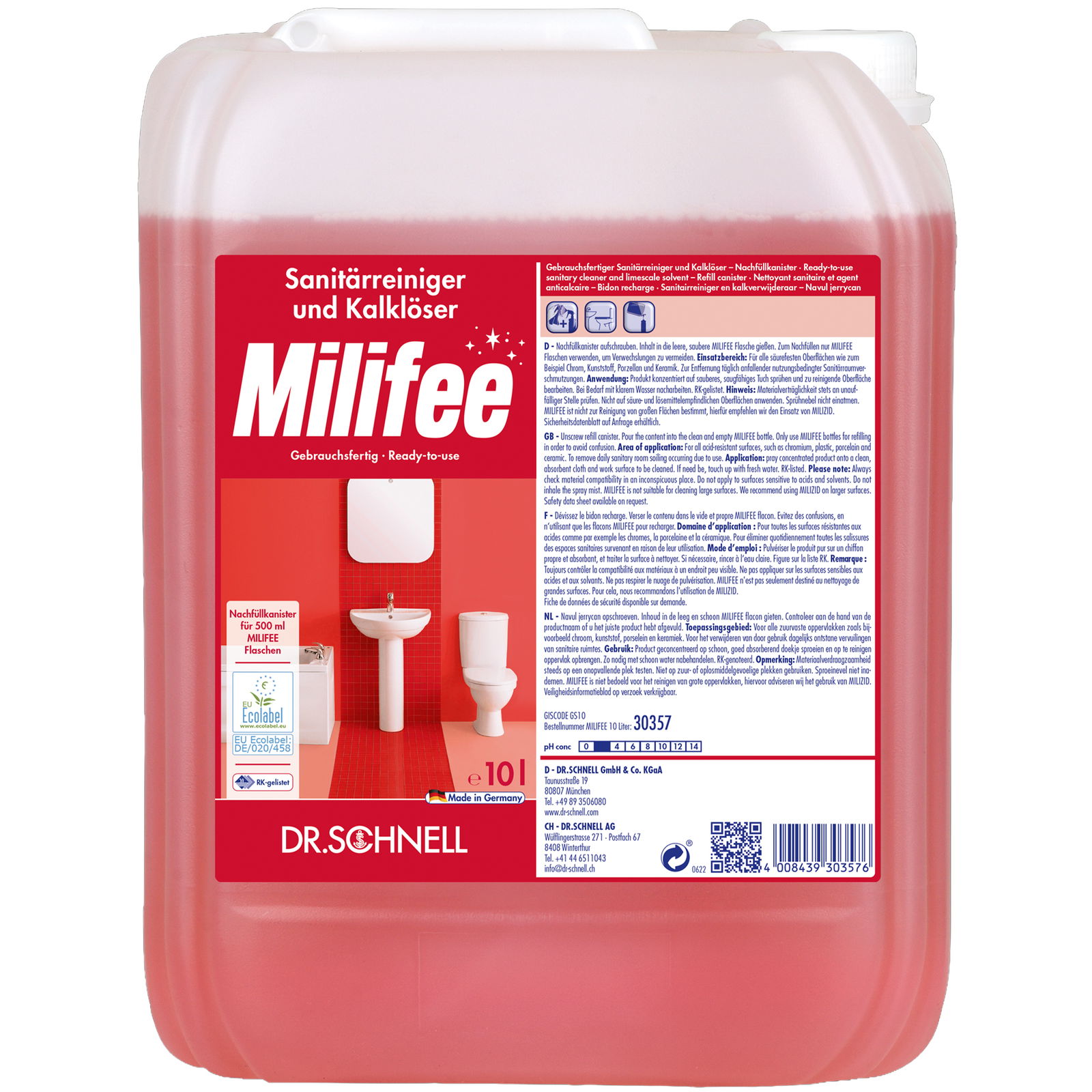 Dr. Schnell Milifee 10 Liter Kanister