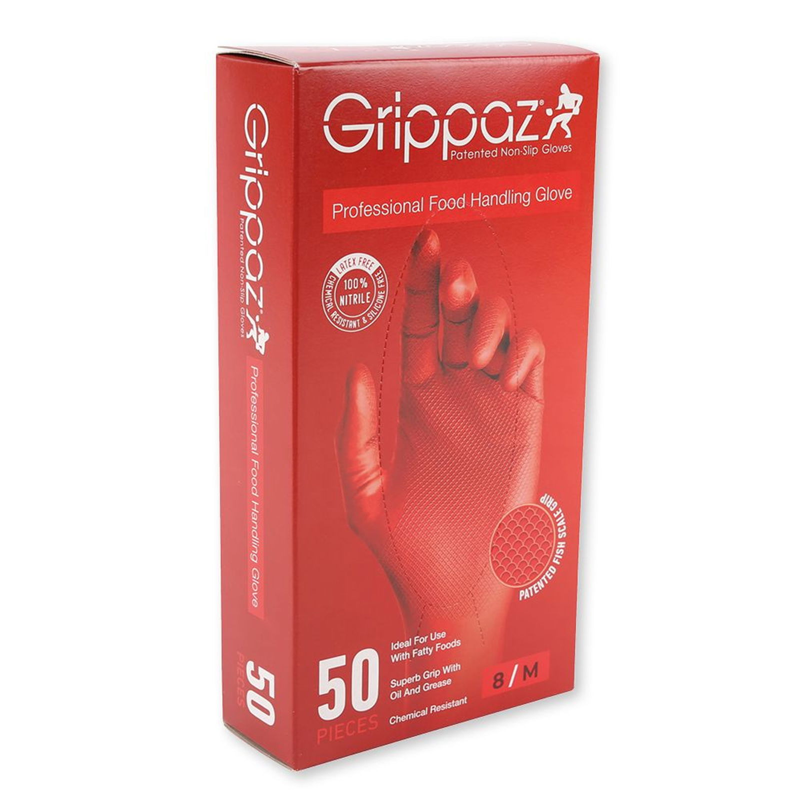 Nitrile gloves red Power Grip powder-free