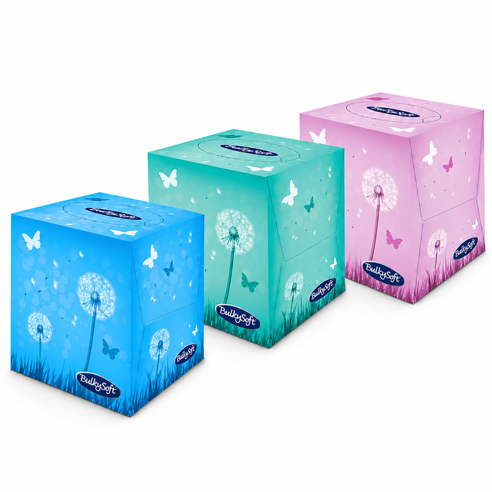 Cosmetic Tissue Cubes | 3-ply | Pulp | 60 sheets | BulkySoft 68910