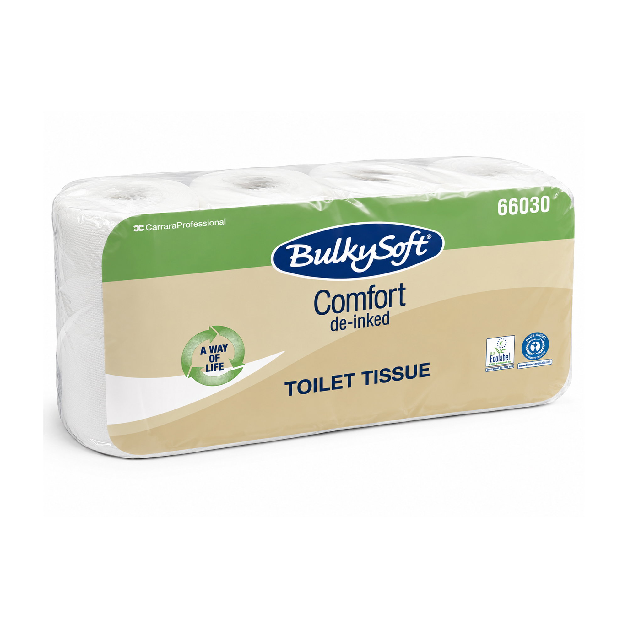 Toilettenpapier | 2-lagig | Recycling | 250 Blatt | BulkySoft 66030 Comfort