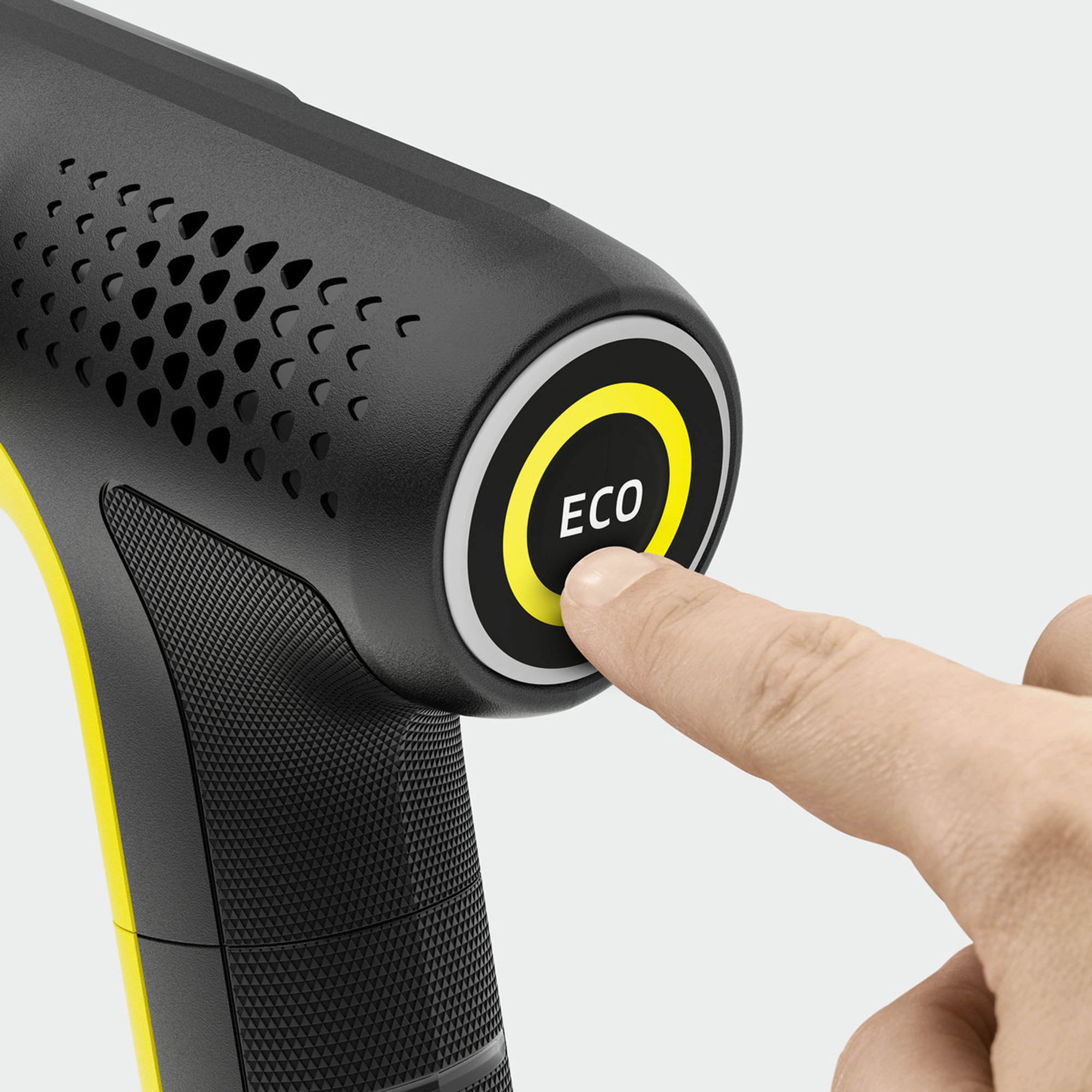 eco, power button, handle, grip, grayscale