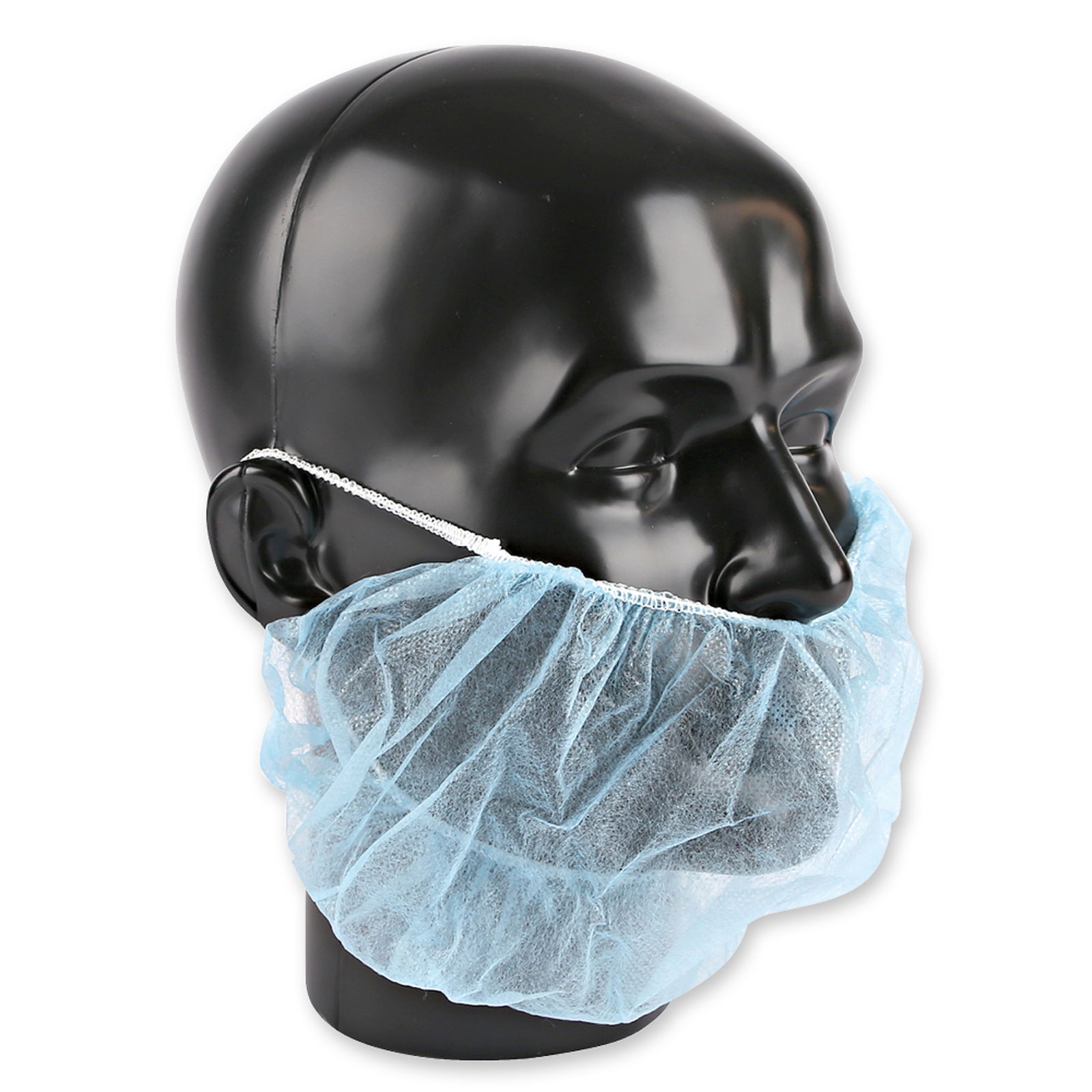 Beard cover with ear loops polypropylene blue