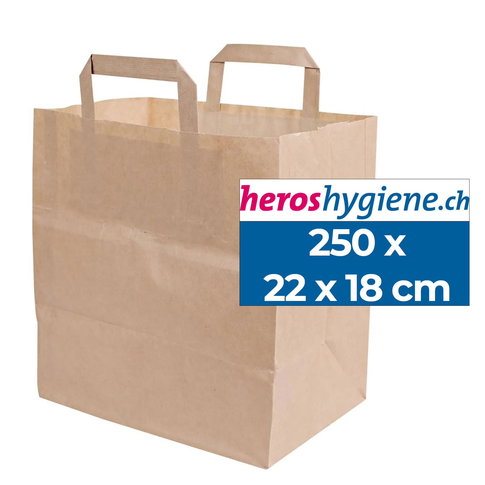 Papiertragetaschen aus Kraftpapier 22x18cm
