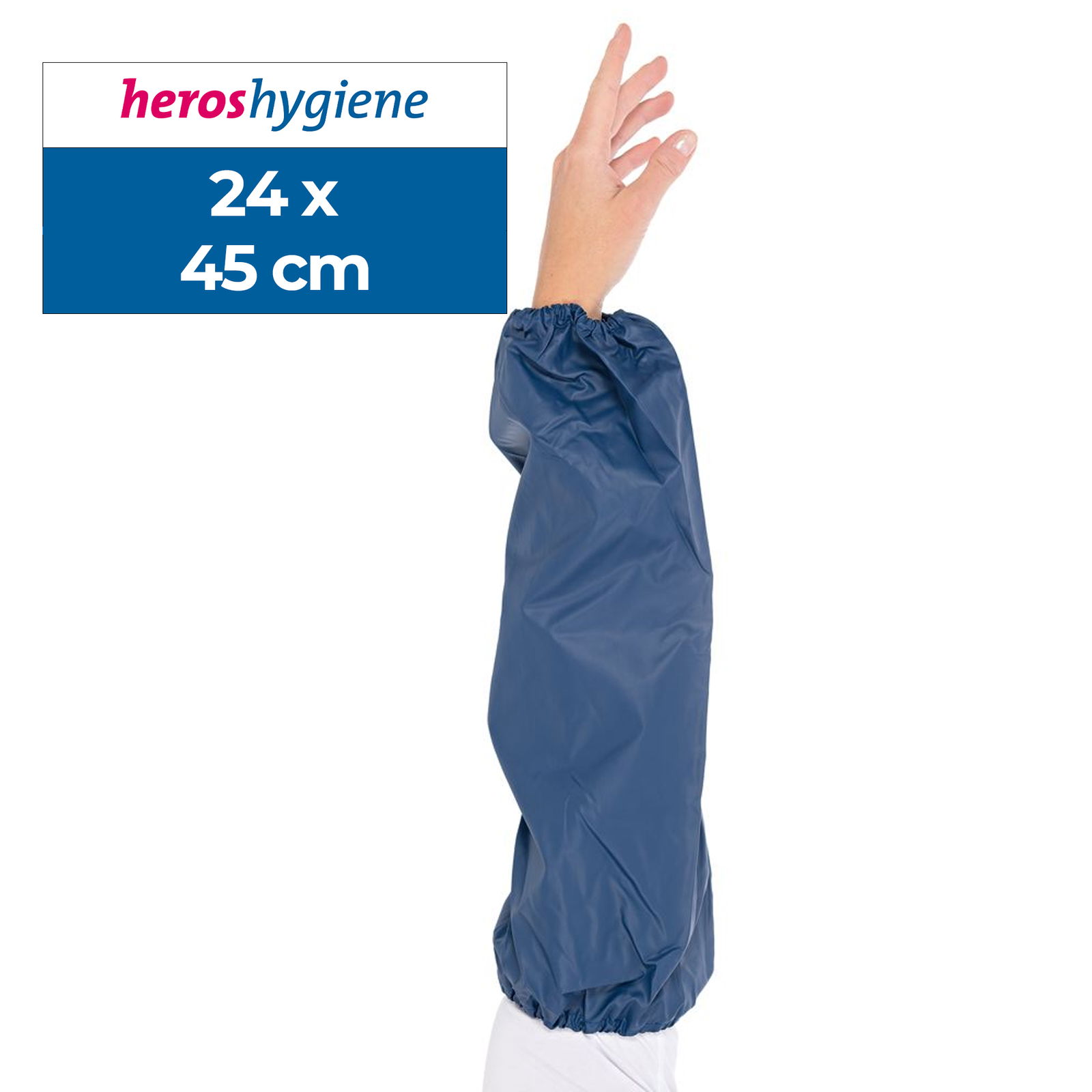 Manchettes de protection bleues en polyester avec revêtement PU