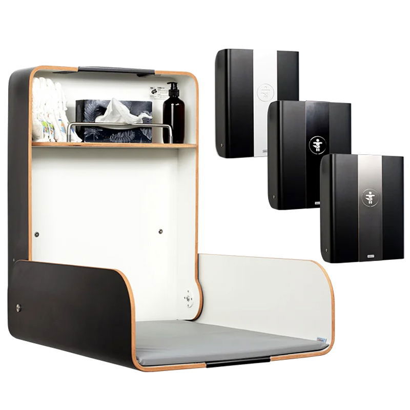 Wickeltisch Timkid Anthrazit Edelstahl Maxi