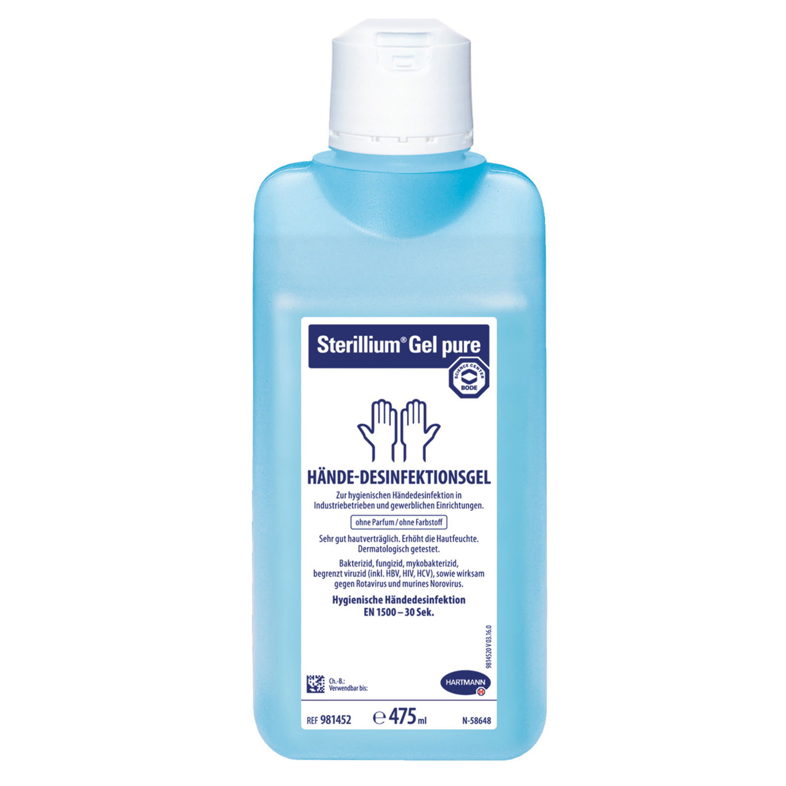 Désinfectant pour les mains Sterillium Gel Pure 475 ml