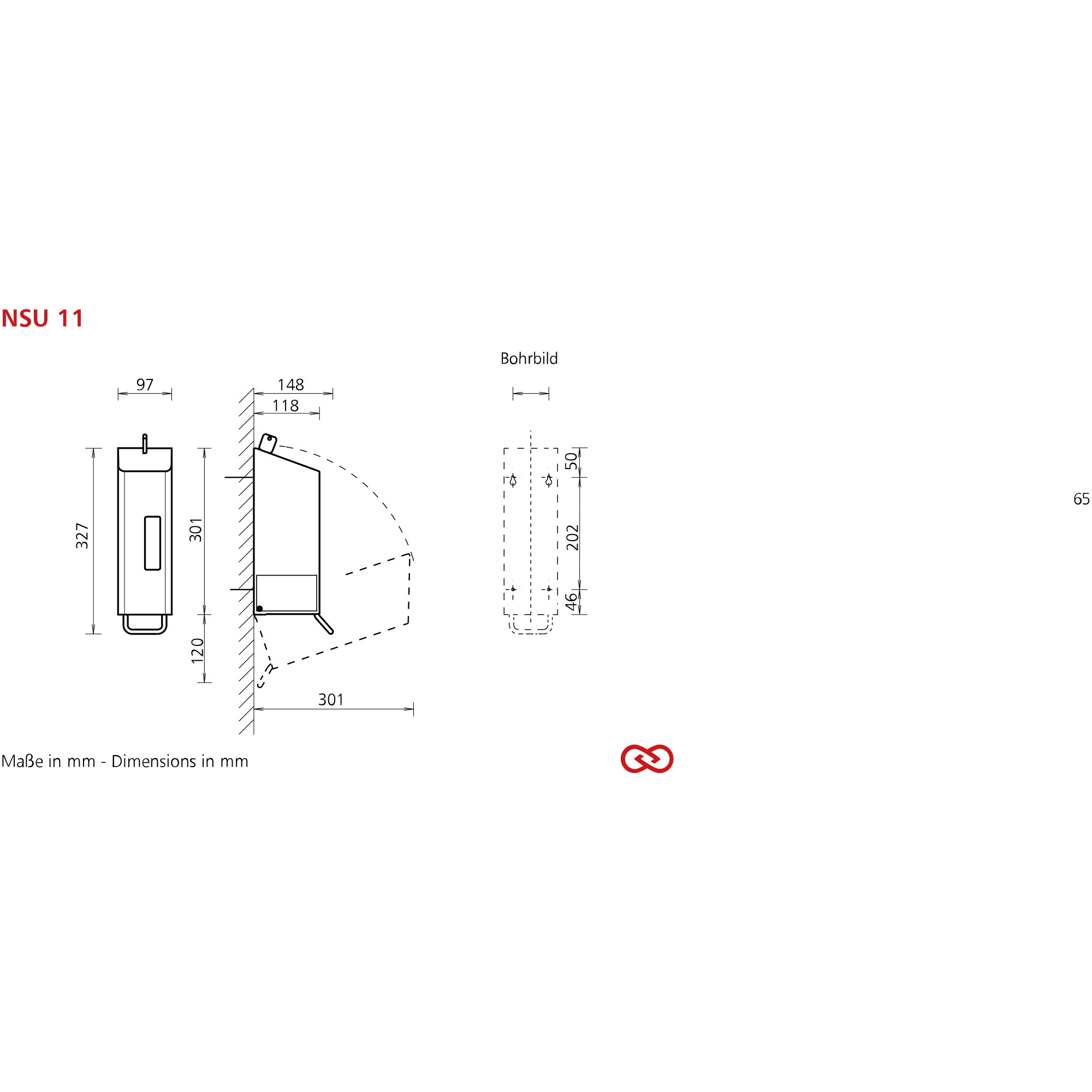 Rohrrahmen, Waschbeckenhalterung, Armbandhalter, Schraubenblech, Montagezeichnung