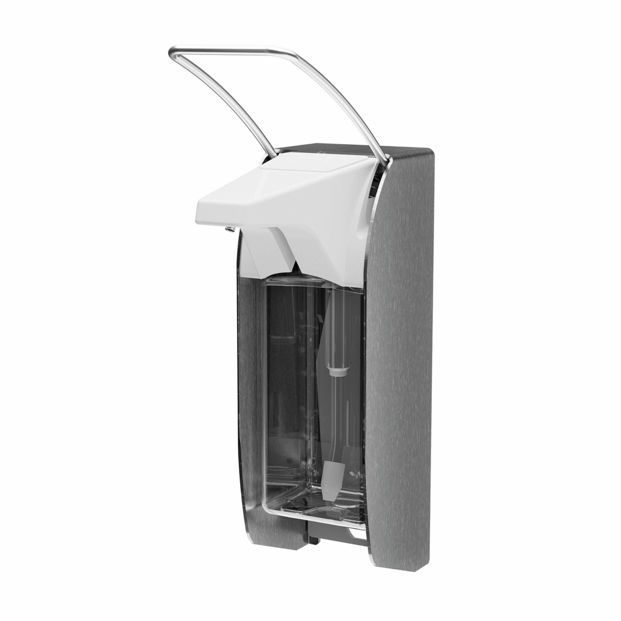Desinfektionsmittelspender manuell kurzer Armhebel 500ml Edelstahl