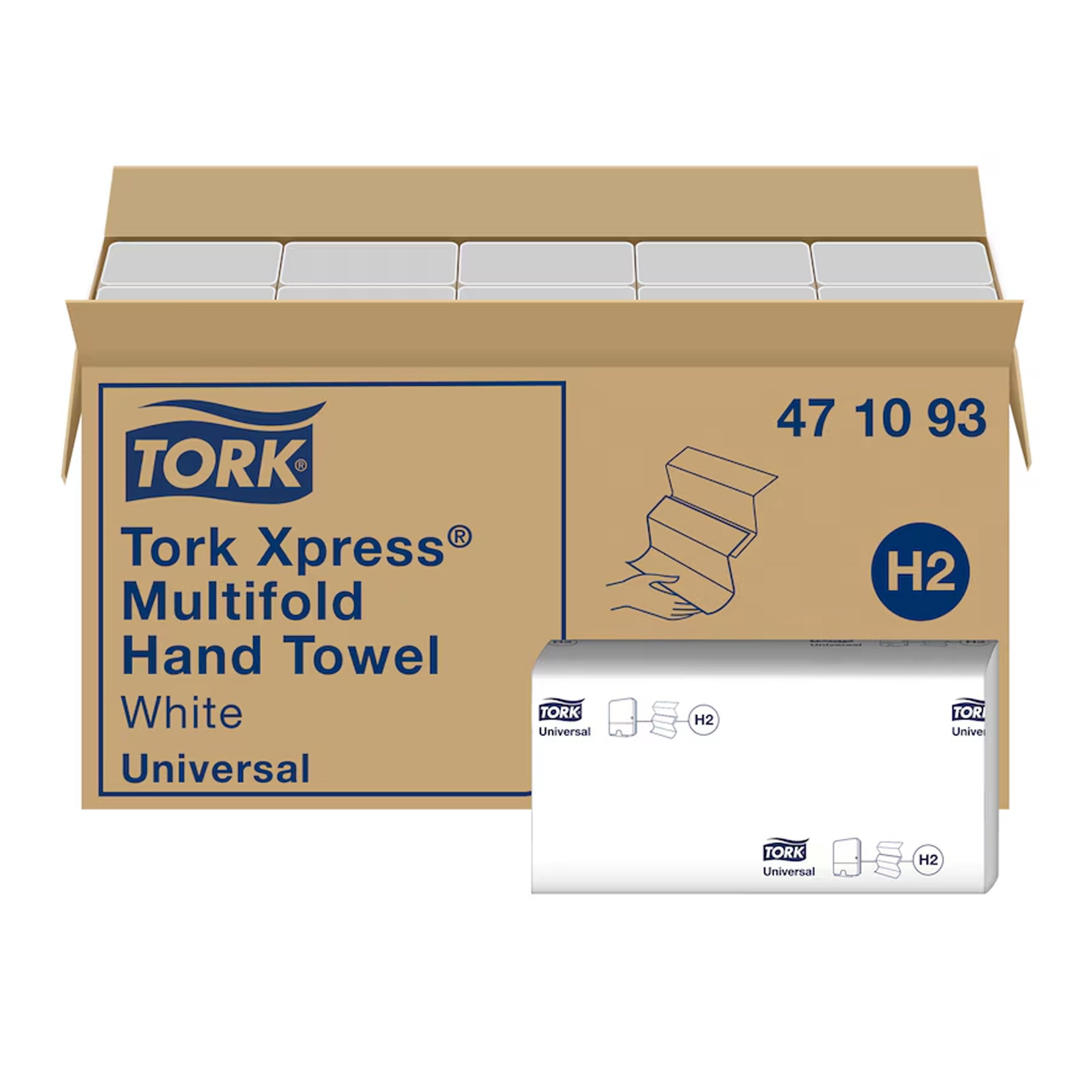 Papierhandtücher Z-Falz | 1-lagig | Recycling | Tork 471093 H2