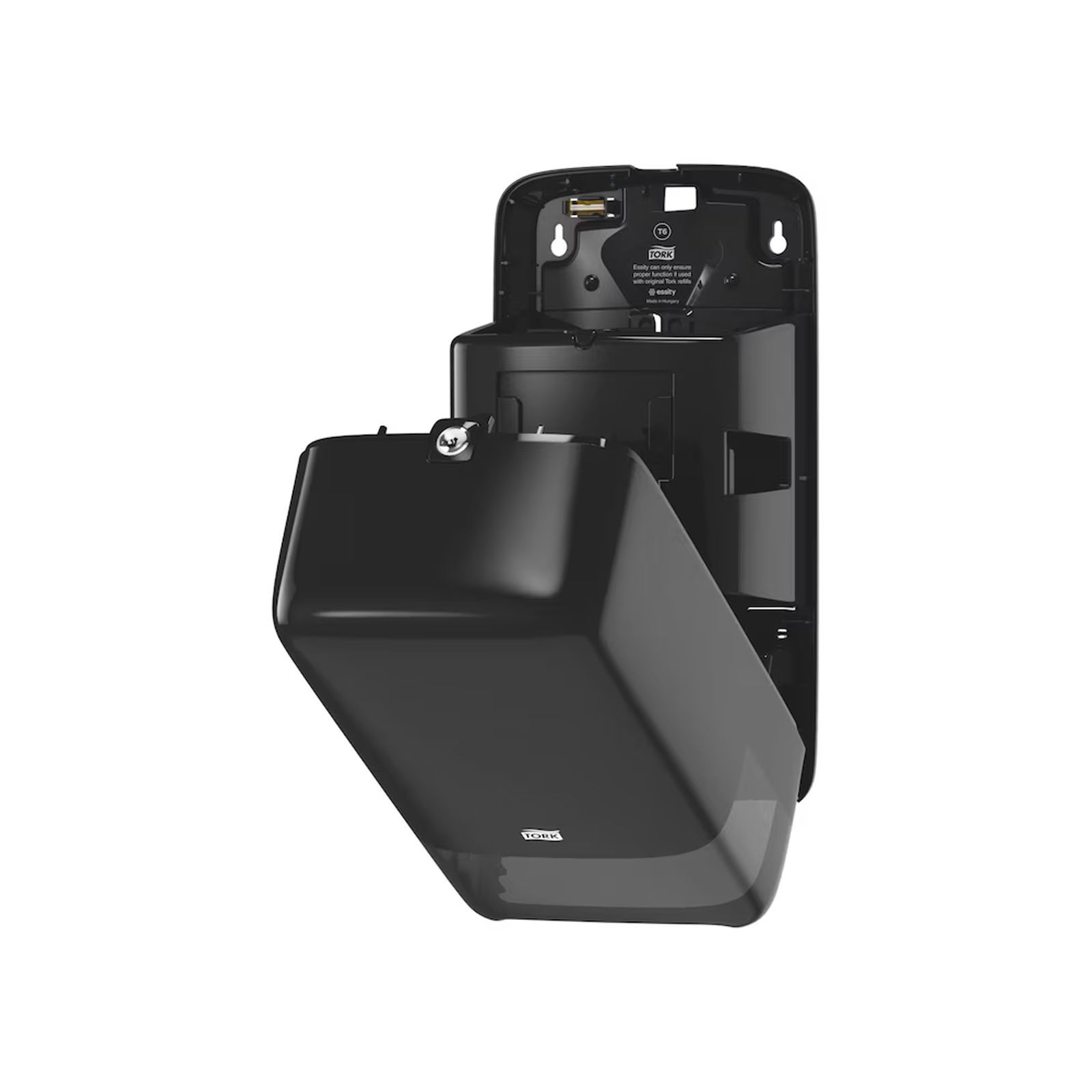 Tork 557508 Toilettenpapierspender Midi Doppelrollen schwarz offen