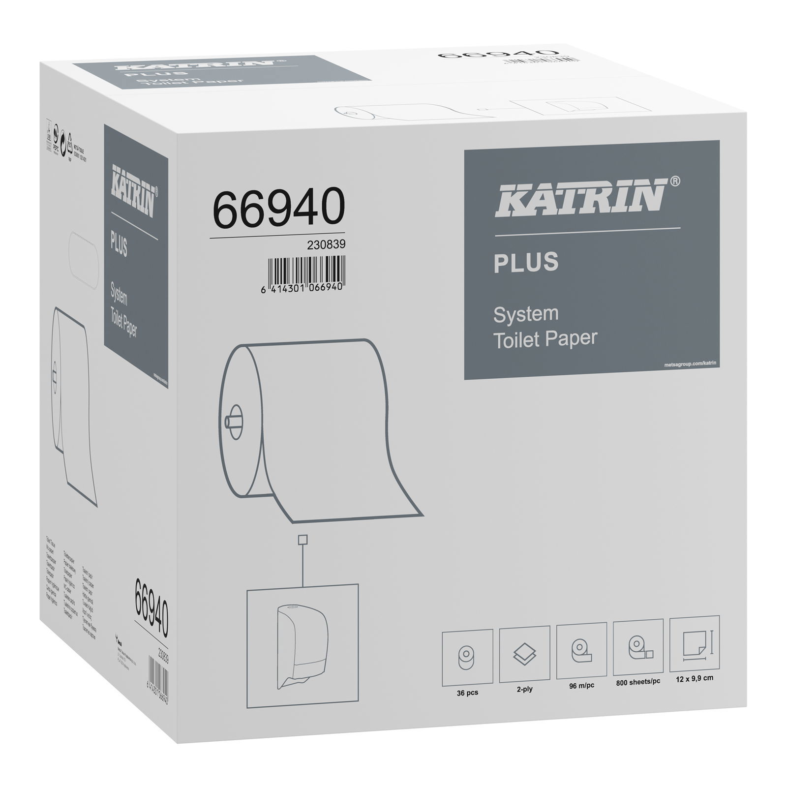 KATRIN 66940 Plus System papier toilette 2 plis