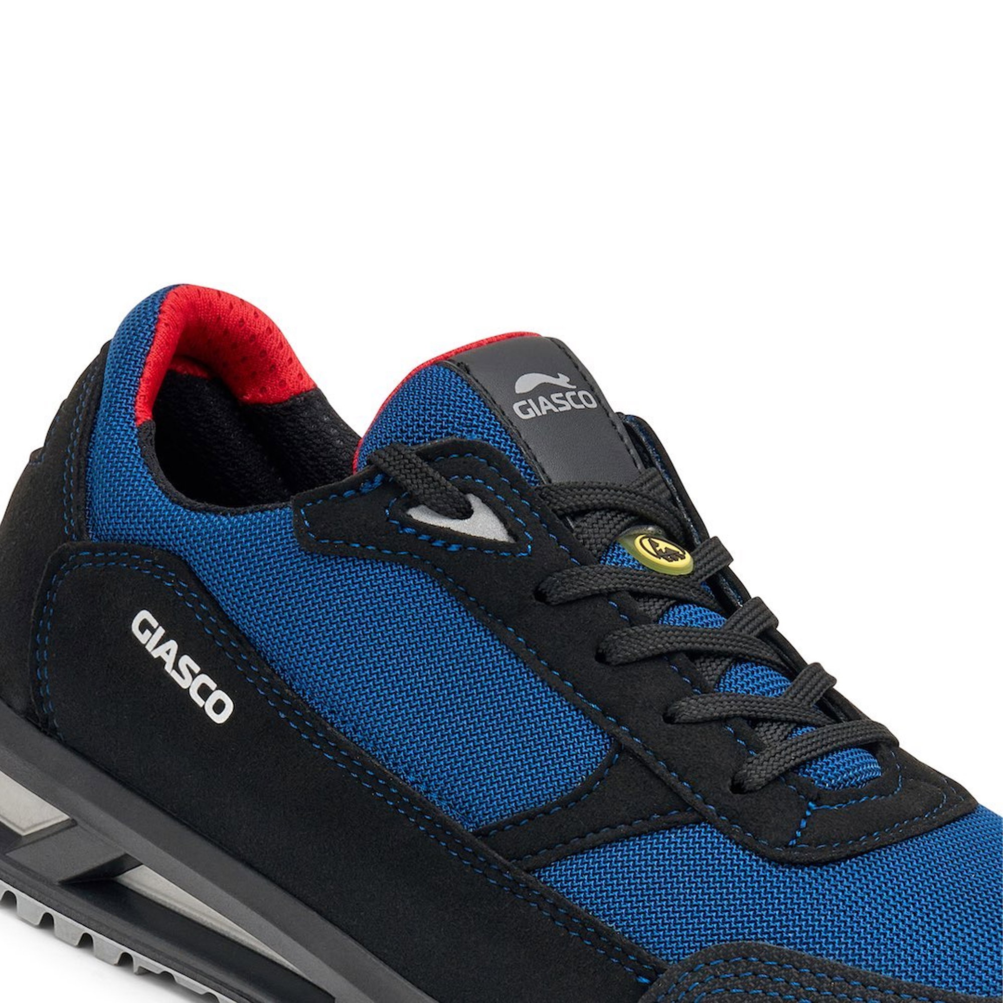 Sportsko Sneaker, blaue Textilmaterial, schwarzes Veloursleder, Schnürschuh, GiacsO Markenlogo