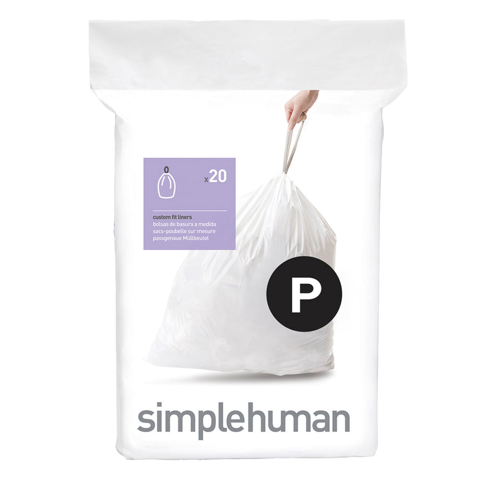 20x fodere per bidoni Code P personalizzate simplehuman