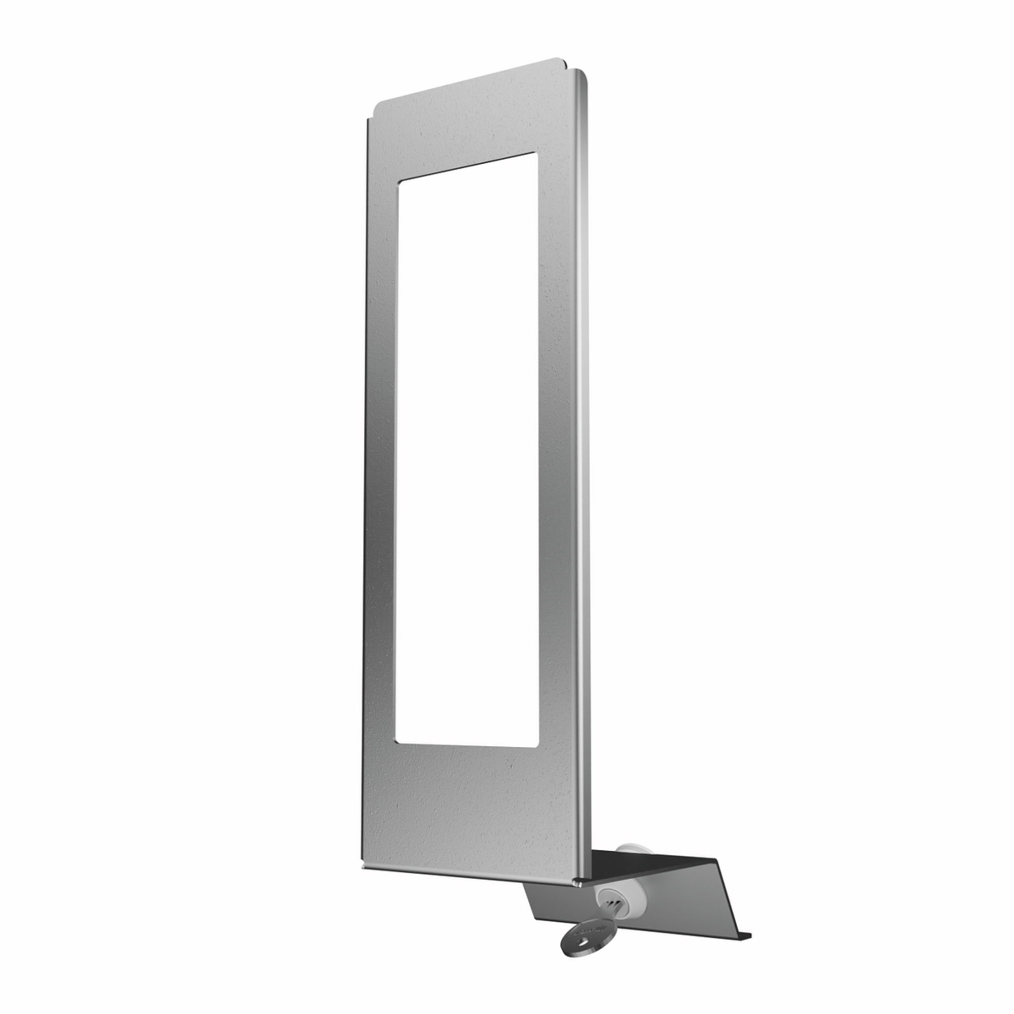 metallischer rahmen, rechteckige aussparung, leicht, stehende halterung, metallbeschlag