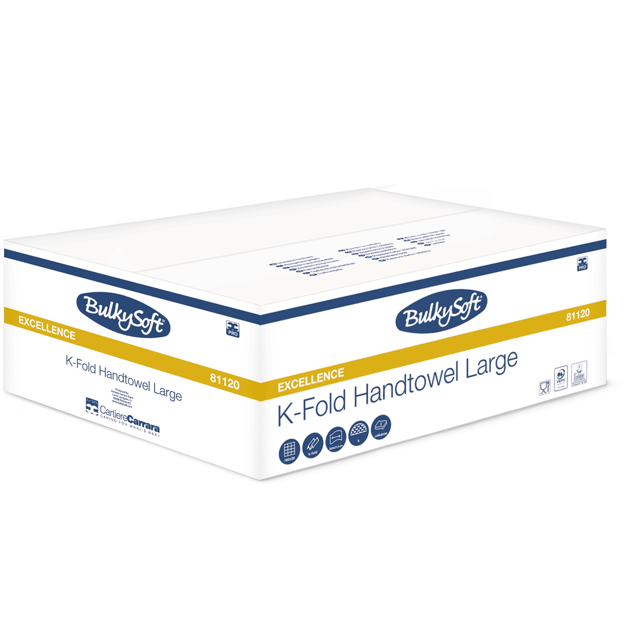 Papierhandtücher K-Falz | 2-lagig | Zellstoff | BulkySoft 81120 Excellence