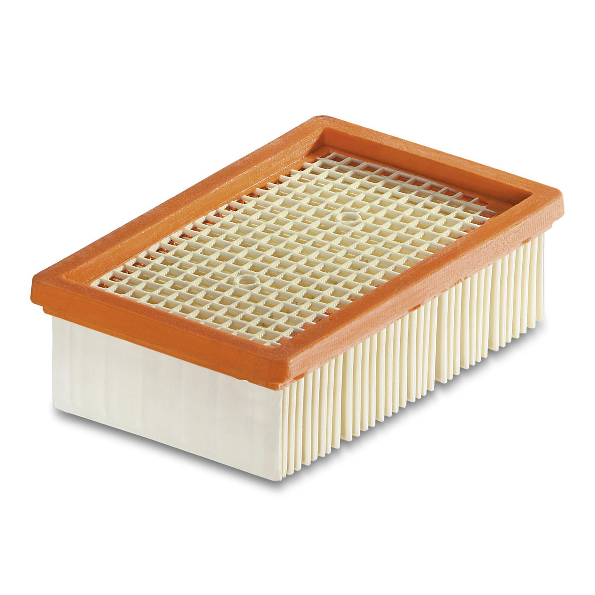 Luftfilter, Filtereinsatz, Kastenform, Schaumfilter, Orange Rahmen