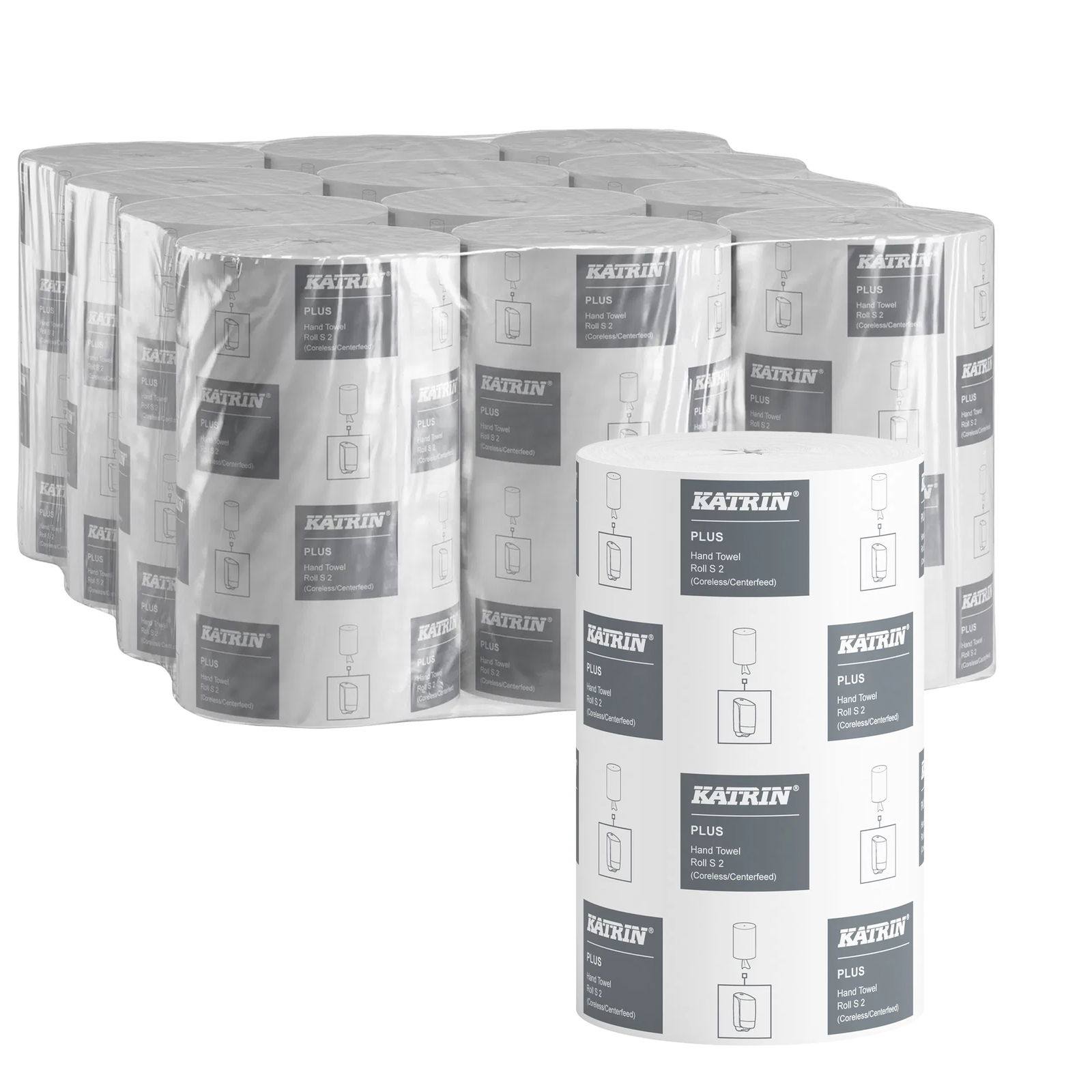 Rouleau multifonction essuie-mains à dévidage central KATRIN 97494 Plus S