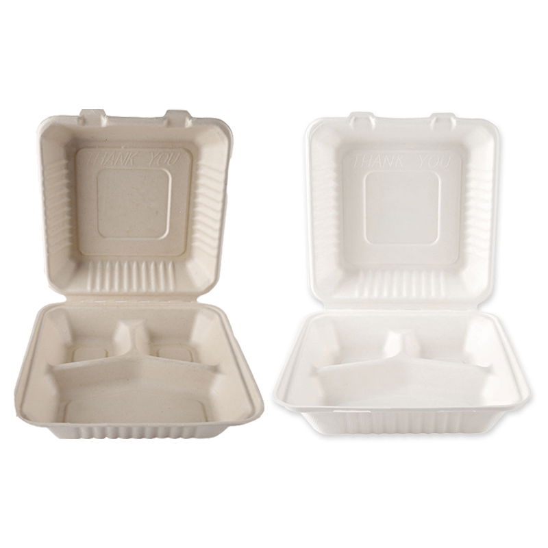 Bio Take-Away-Box 3-teilig Zuckerrohr