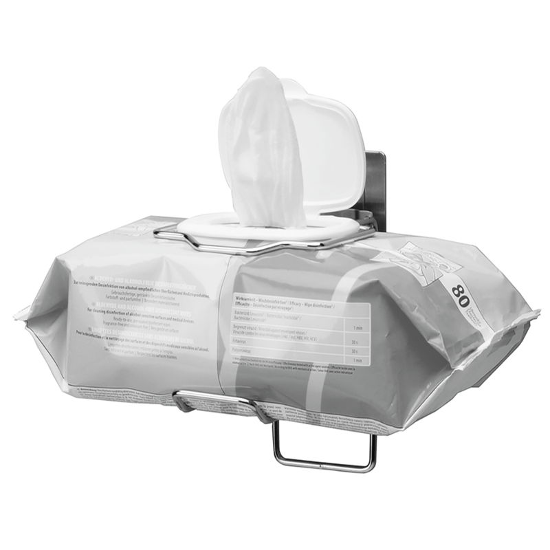 Halter für Desinfektionstücher Edelstahl