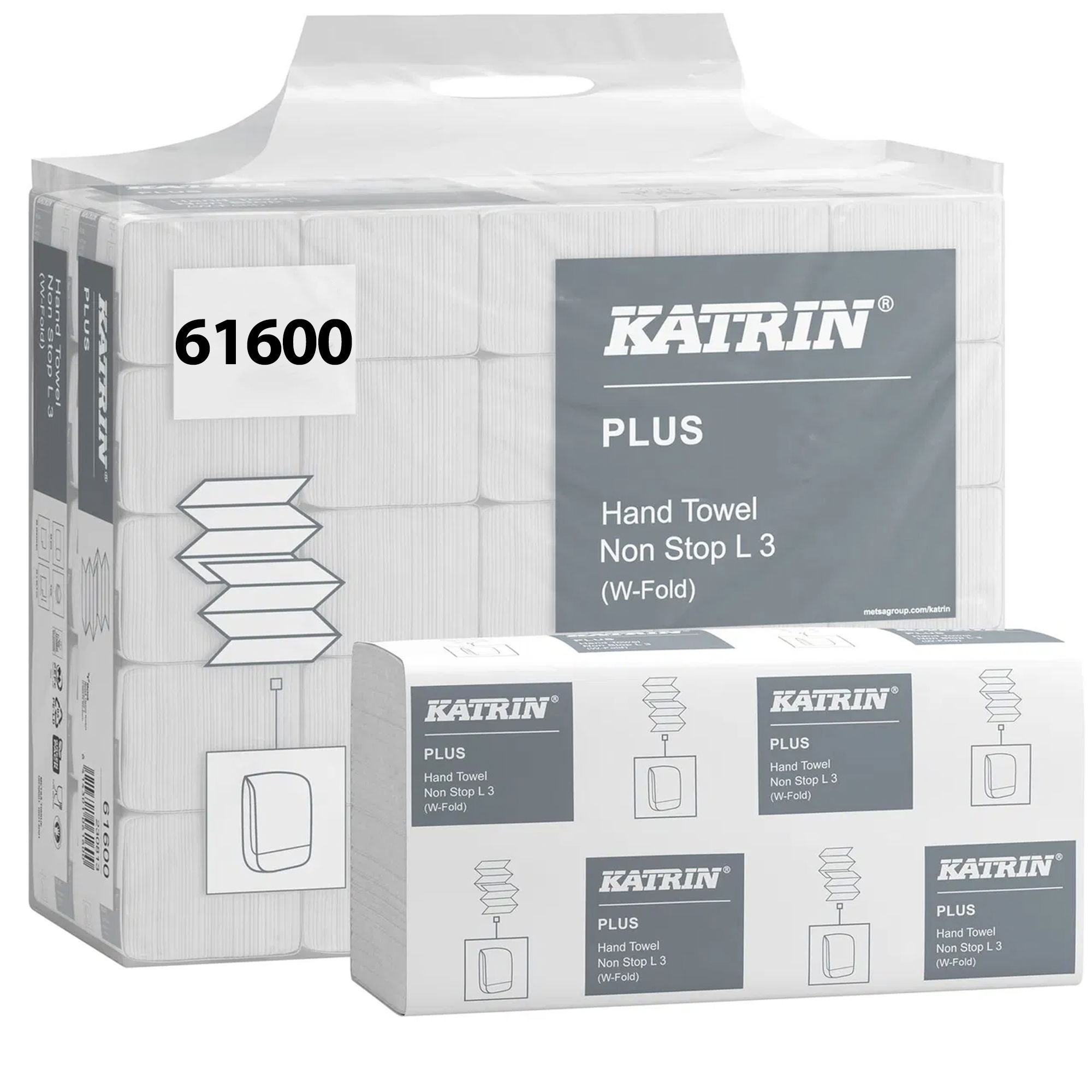 Papierhandtücher W-Falz | 3-lagig | Katrin Plus