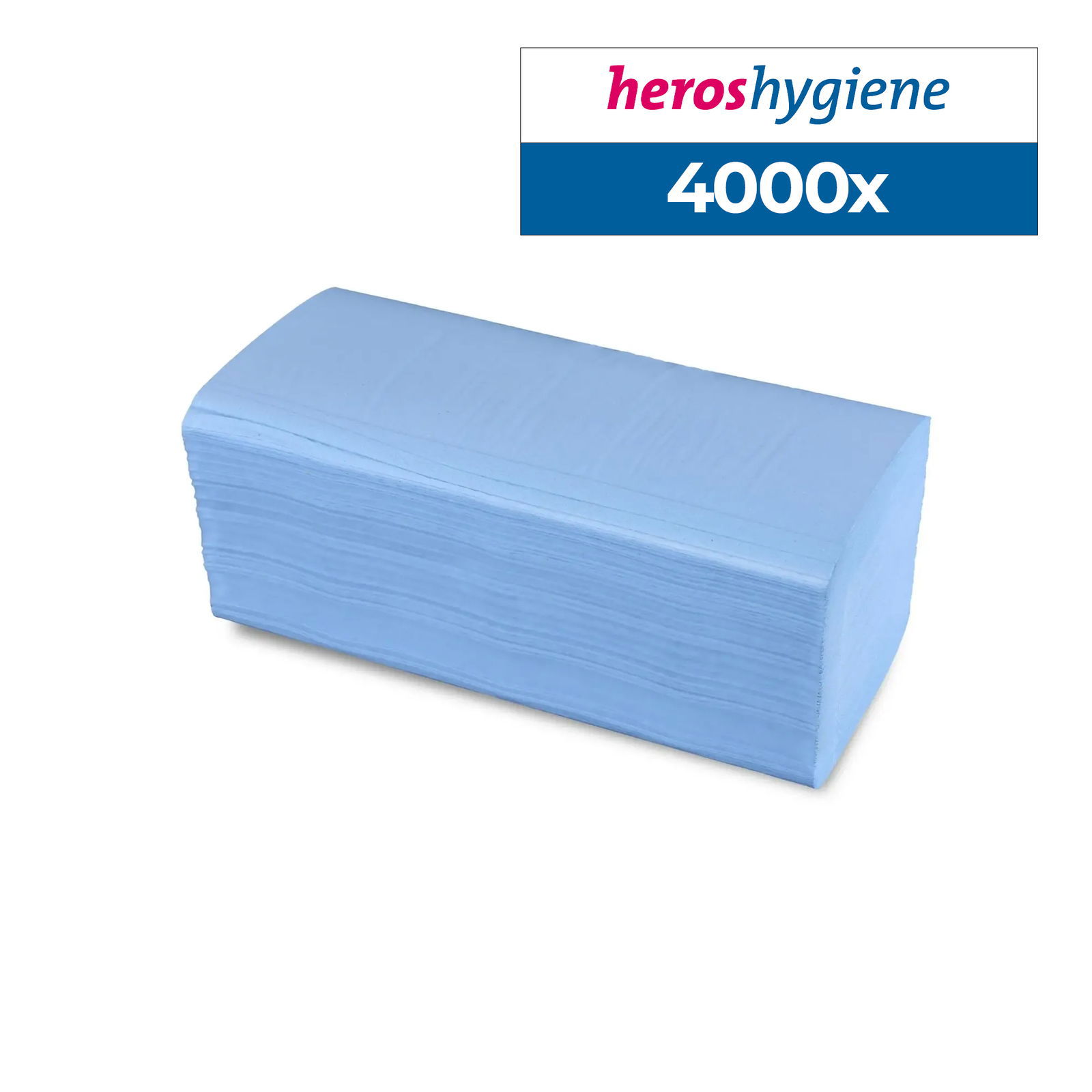 Funny AG-054 Papierhandtuch Zellstoff blau 2-lagig V-Falz 4000 Blatt