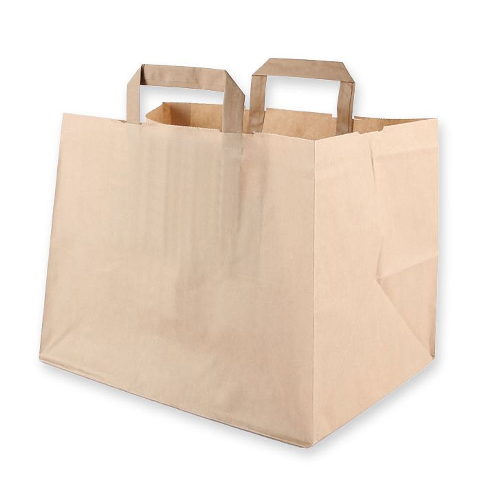 Papiertragetasche Recycling Kraftpapier 27x32cm