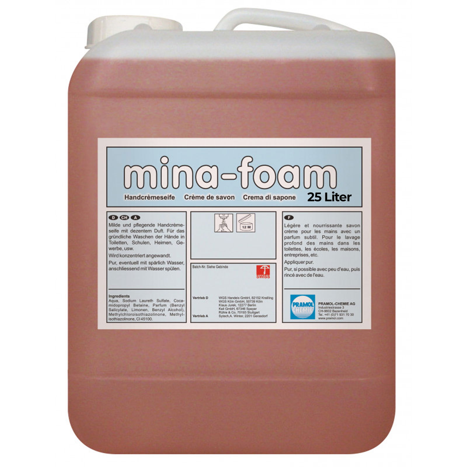 mina-foam Savon crème bidon de 25 L