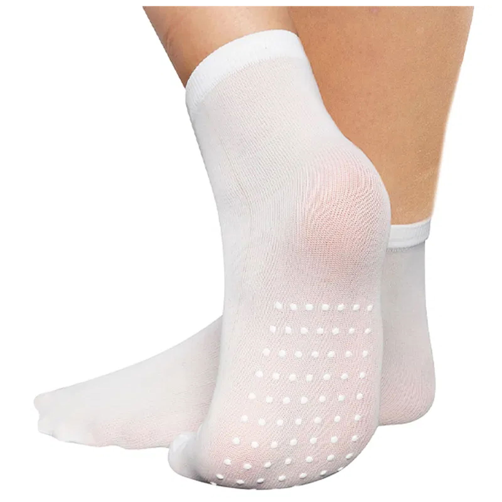 Disposable socks white anti-slip with grips