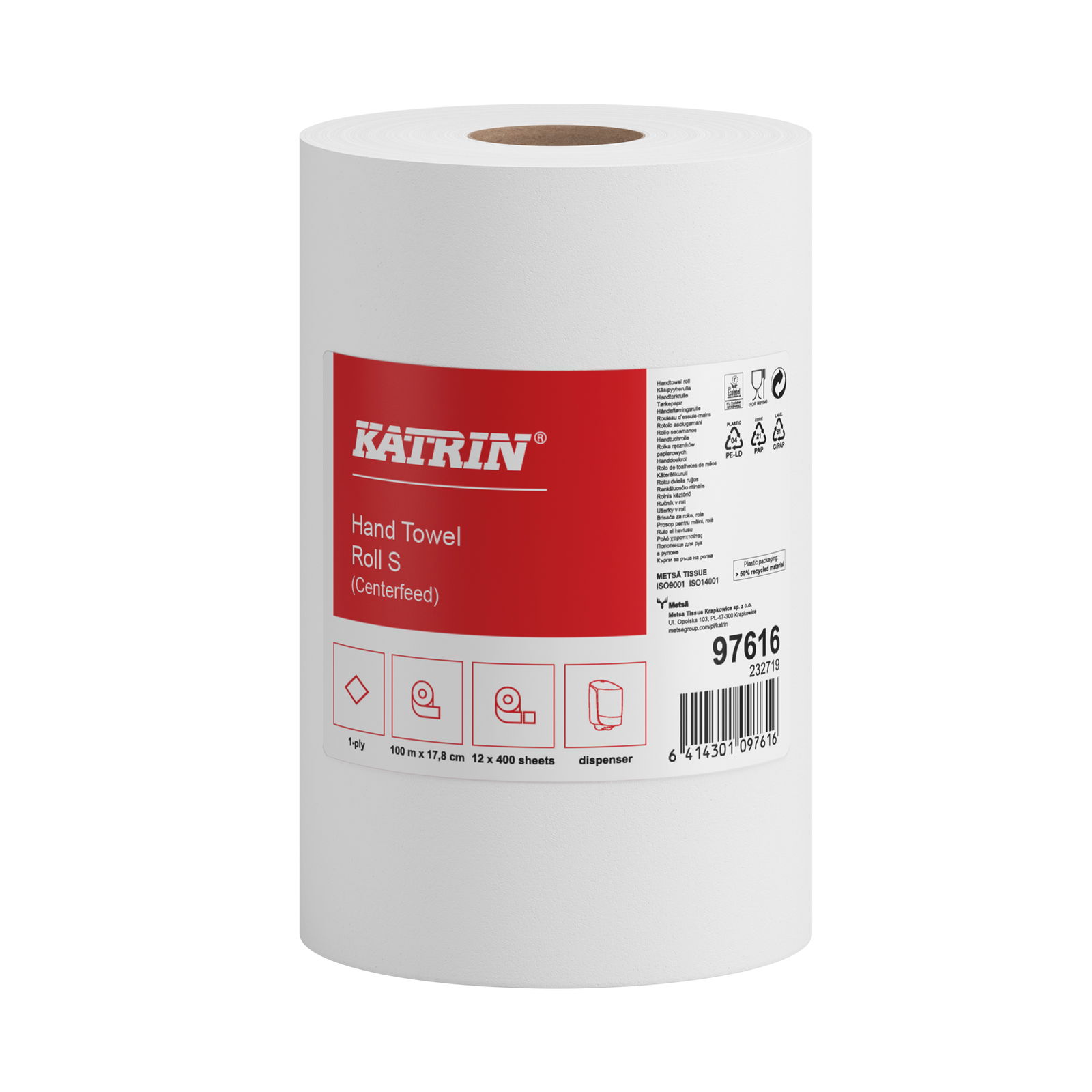 KATRIN 97616 Centerfeed Handtuch-Mehrzweckrolle S