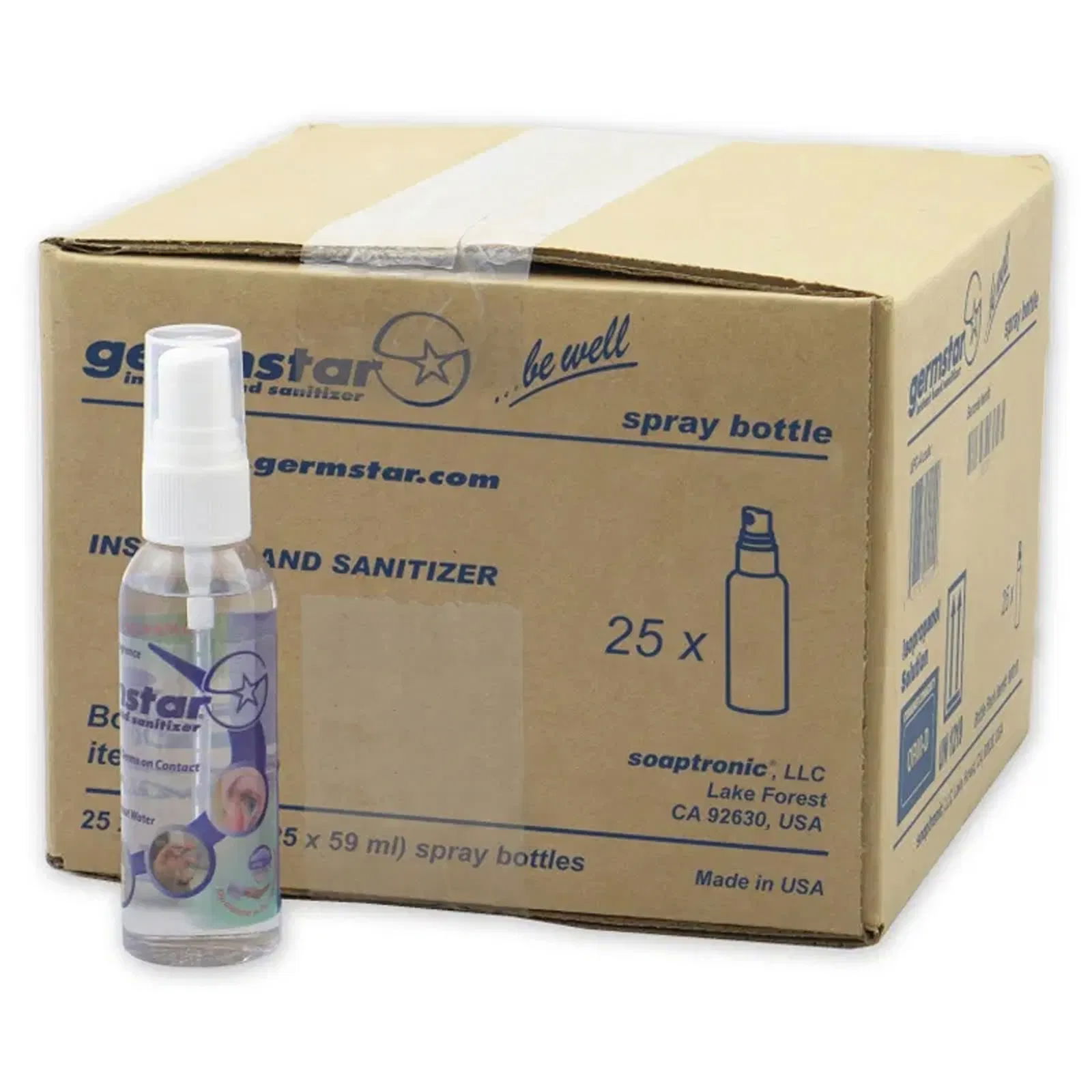 Désinfectant pour les mains Germstar Original spray pour les mains 25 x 59 ml