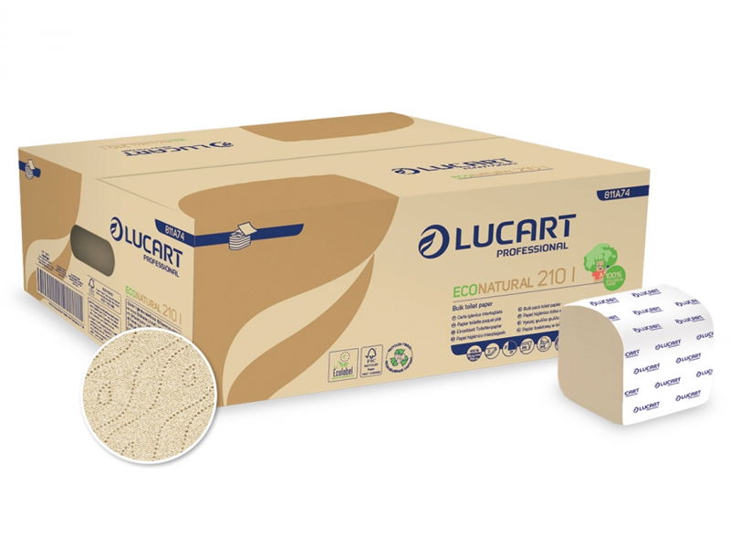 Lucart Toilettenpapier EcoNatural Einzelblatt 2-lagig