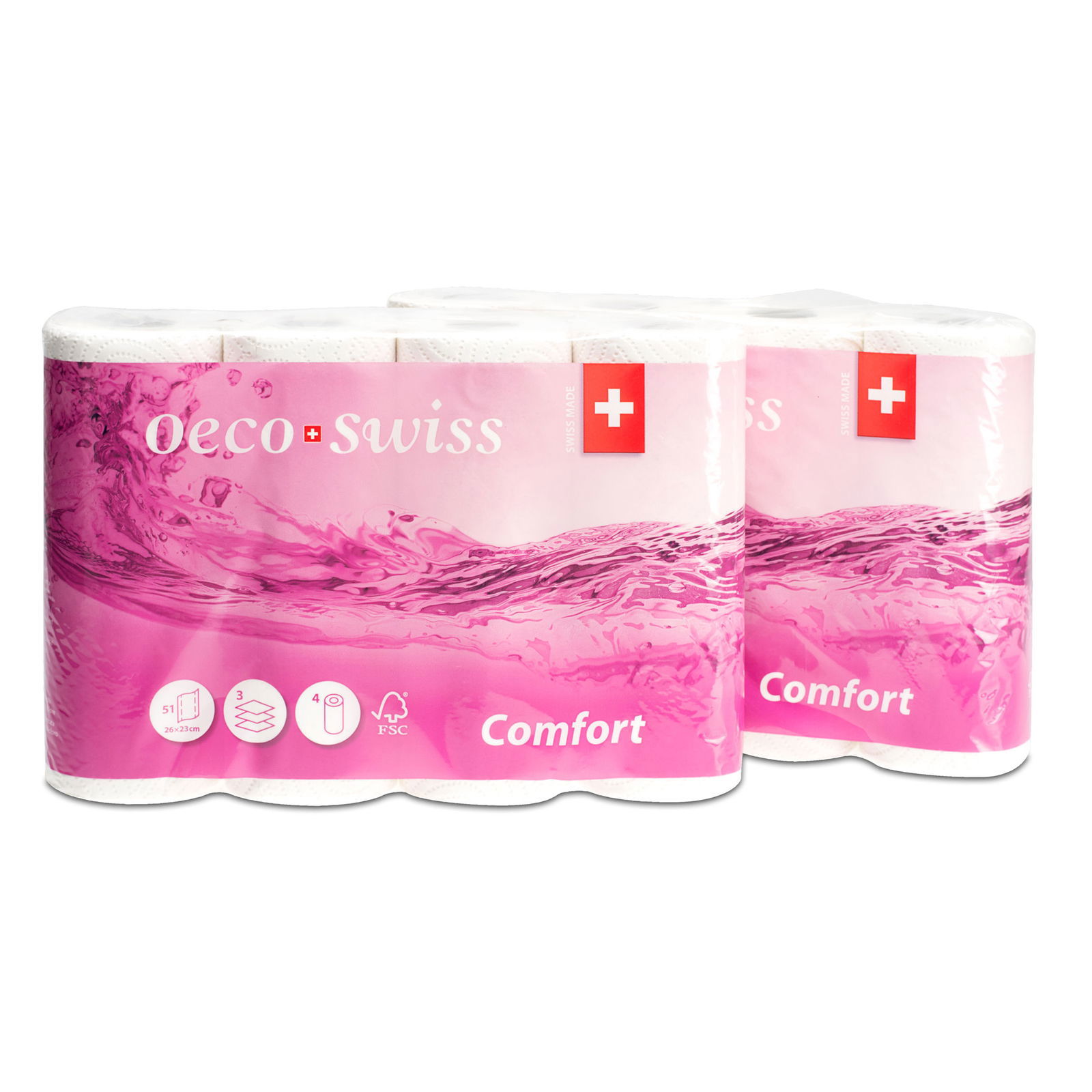 Carta domestica Oeco Swiss Comfort 3 veli in cellulosa