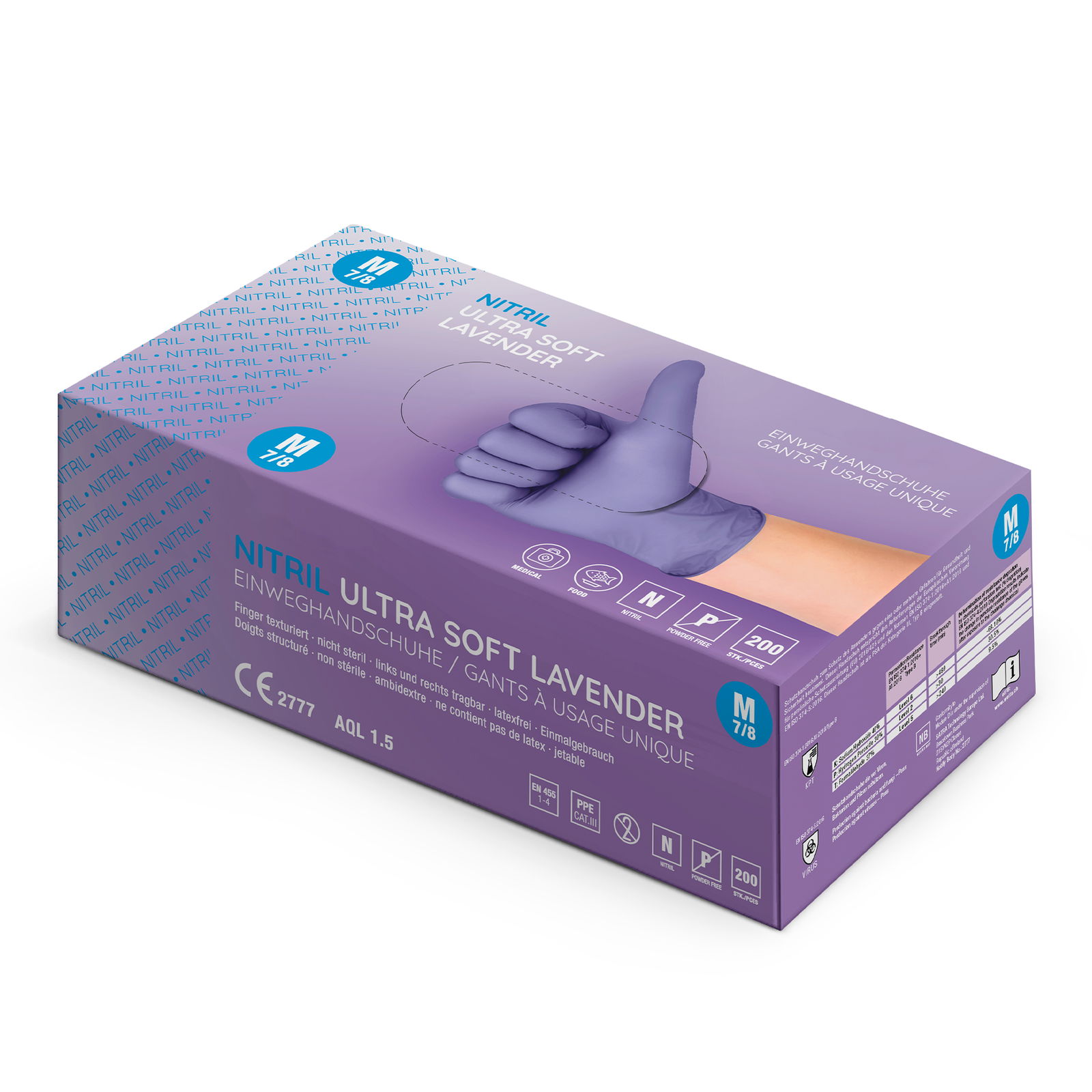 Nitrile Disposable Gloves Ultra Soft lavender-coloured