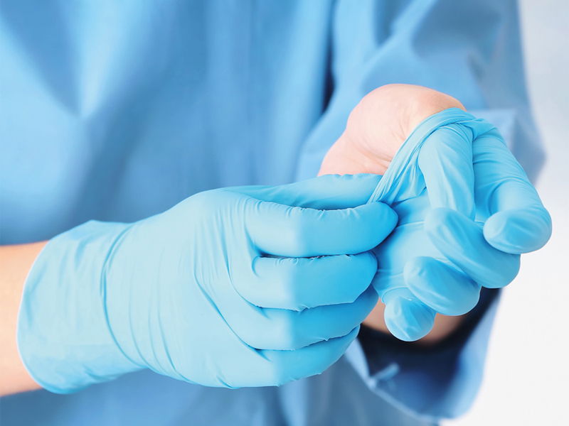 Nitril Einweghandschuhe Blau puderfrei