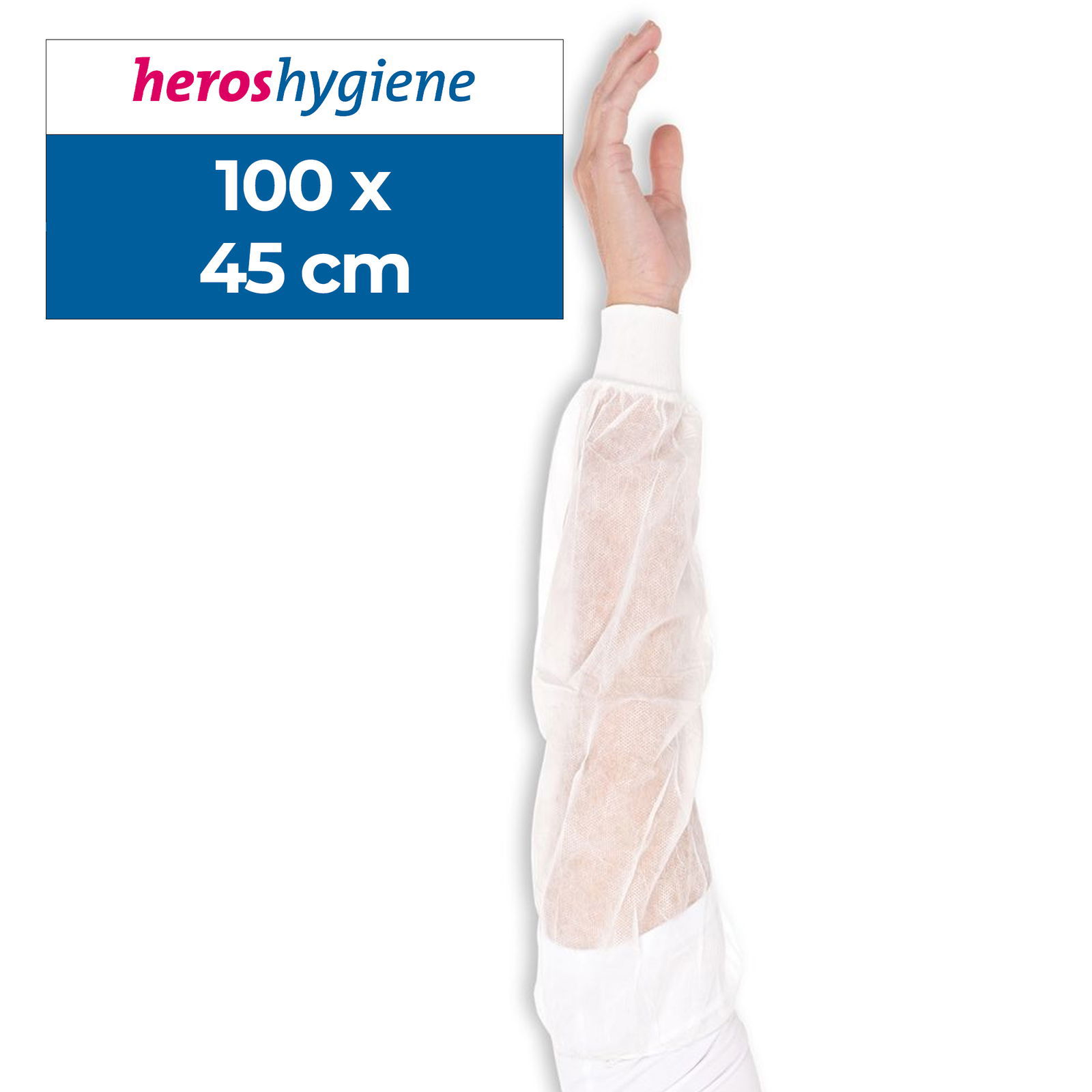 Manchettes blanches avec poignets tricotés en SMS