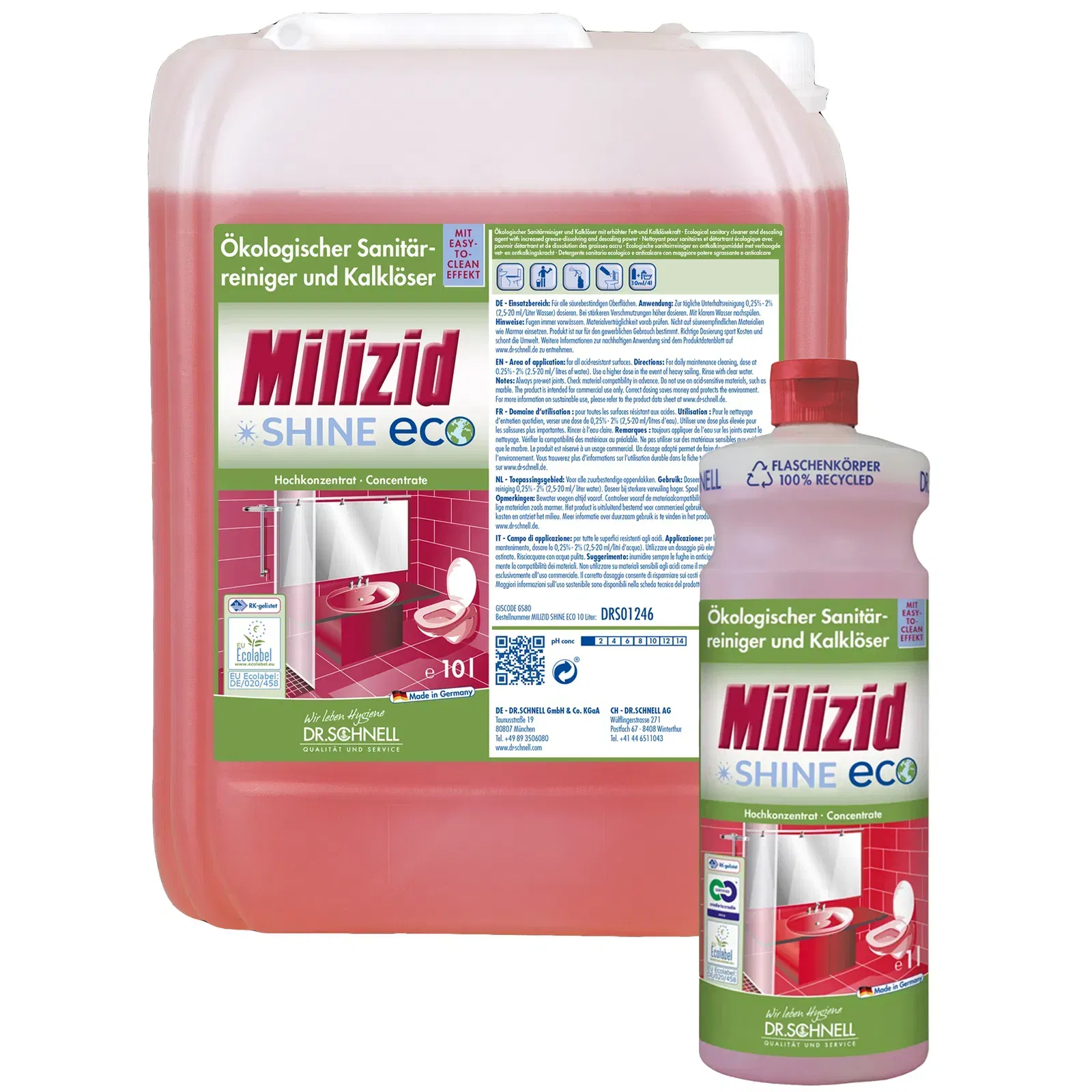 Sanitärreiniger Dr. Schnell Milizid Shine Eco