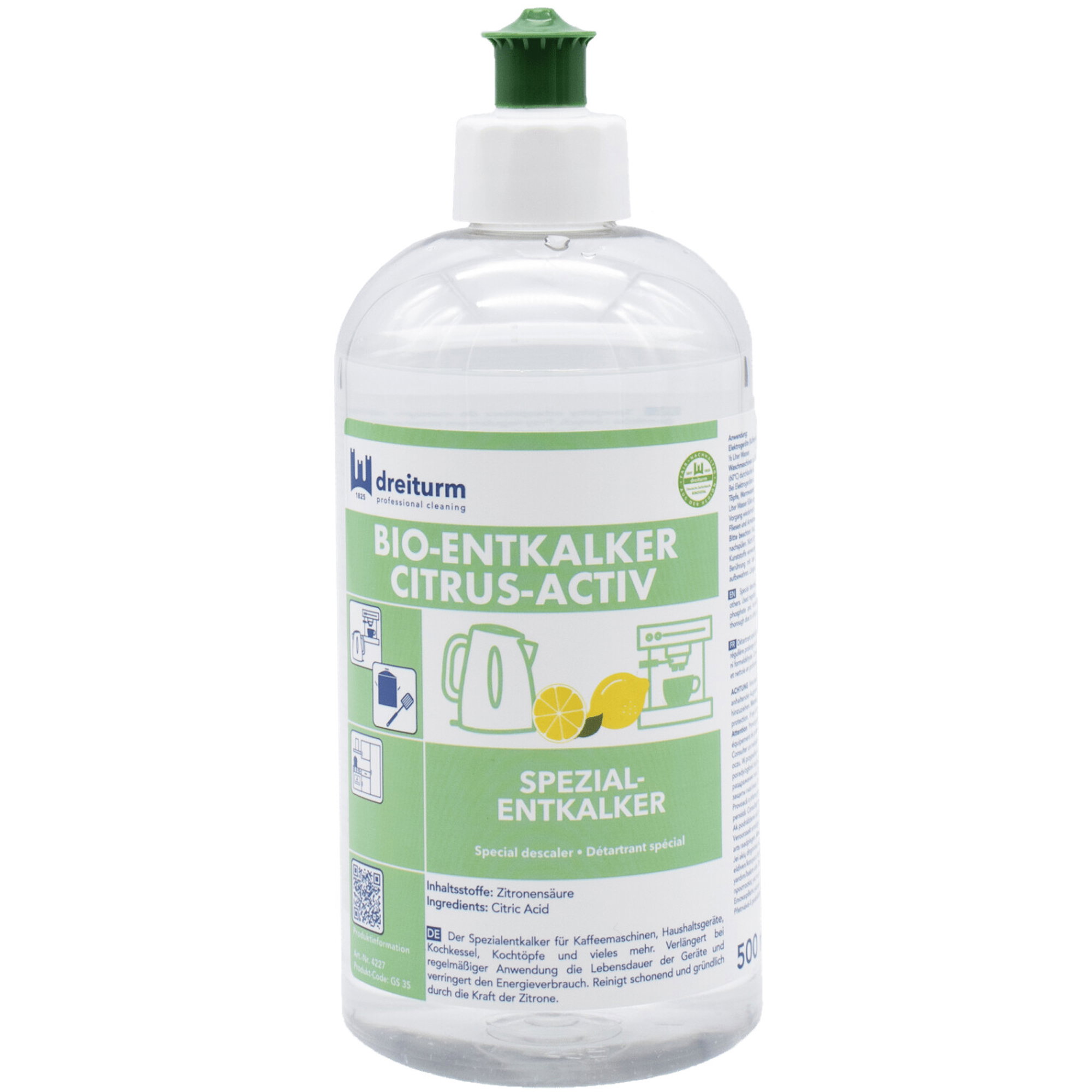 Entkalker | 500 ml | mit Zitronensäure | dreiturm Bio-Entkalker Citrus-Activ