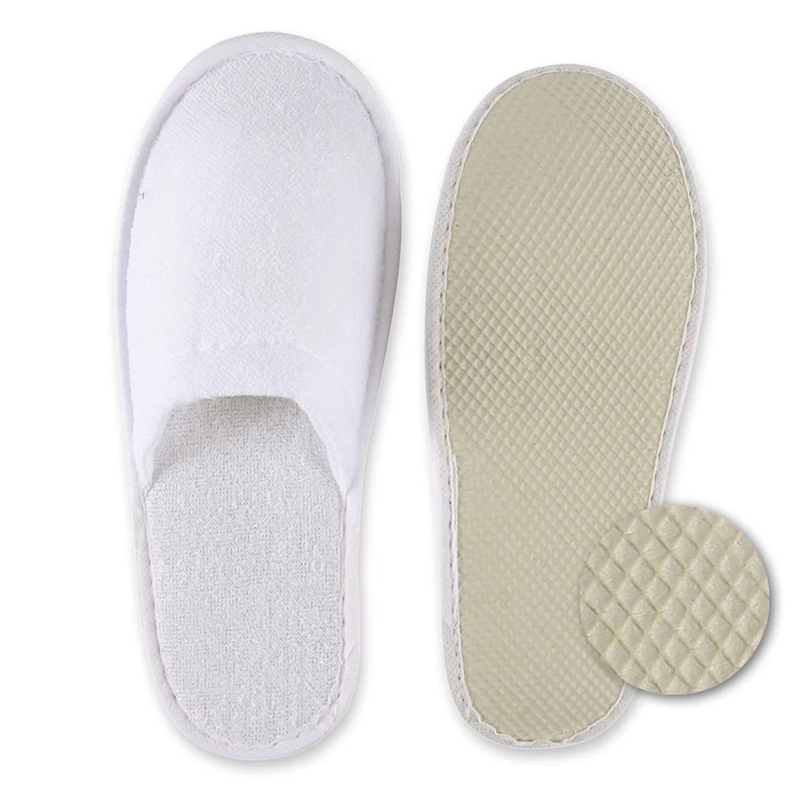 Hotelslipper Polyester weiss geschlossen 31.5 cm