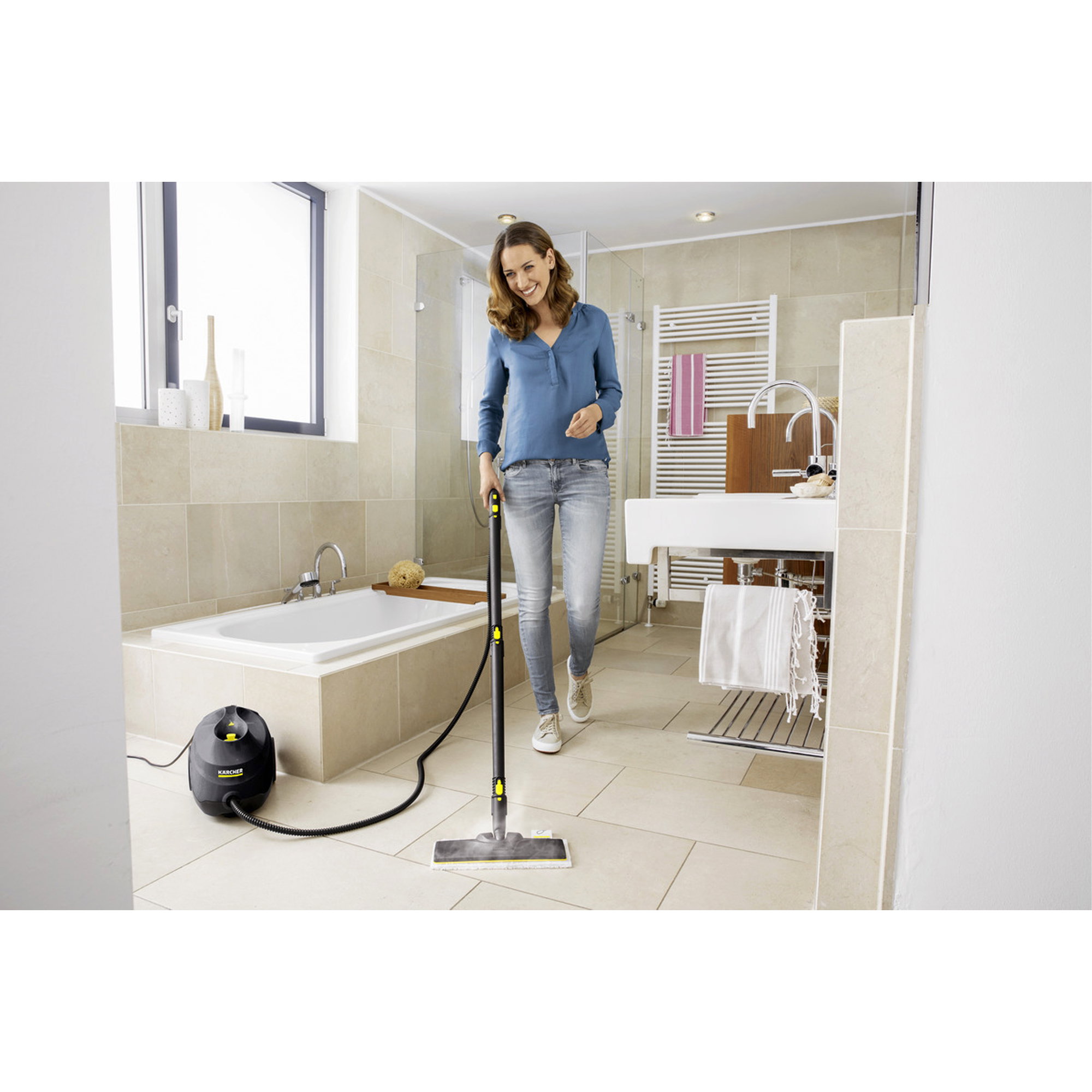 Kärcher Dampfreiniger, Mopp, Bodenreinigung, Badezimmer, Staubsauger-ähnlich