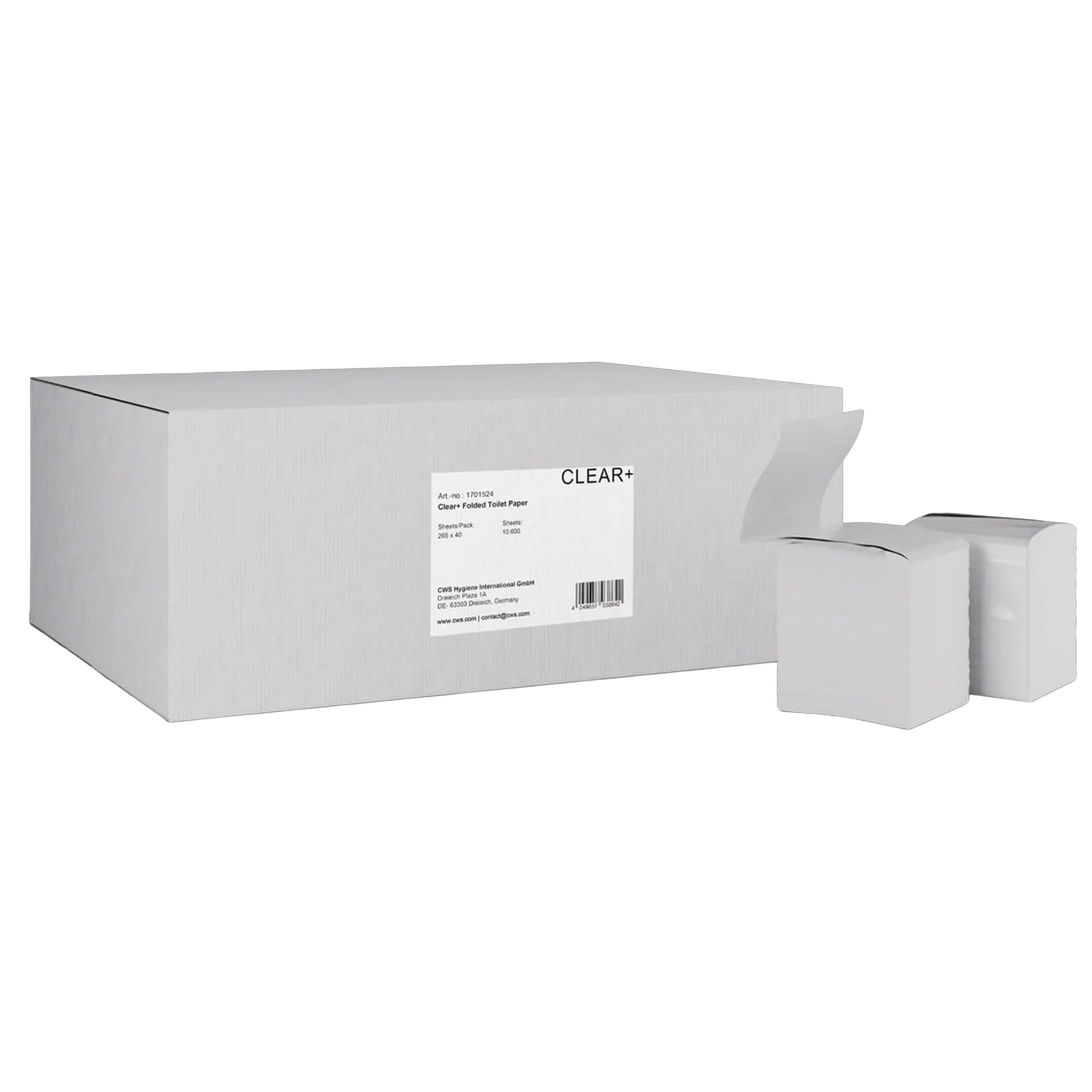 Toilettenpapier Einzelblatt | 2-lagig | Zellstoff | 265 Blatt