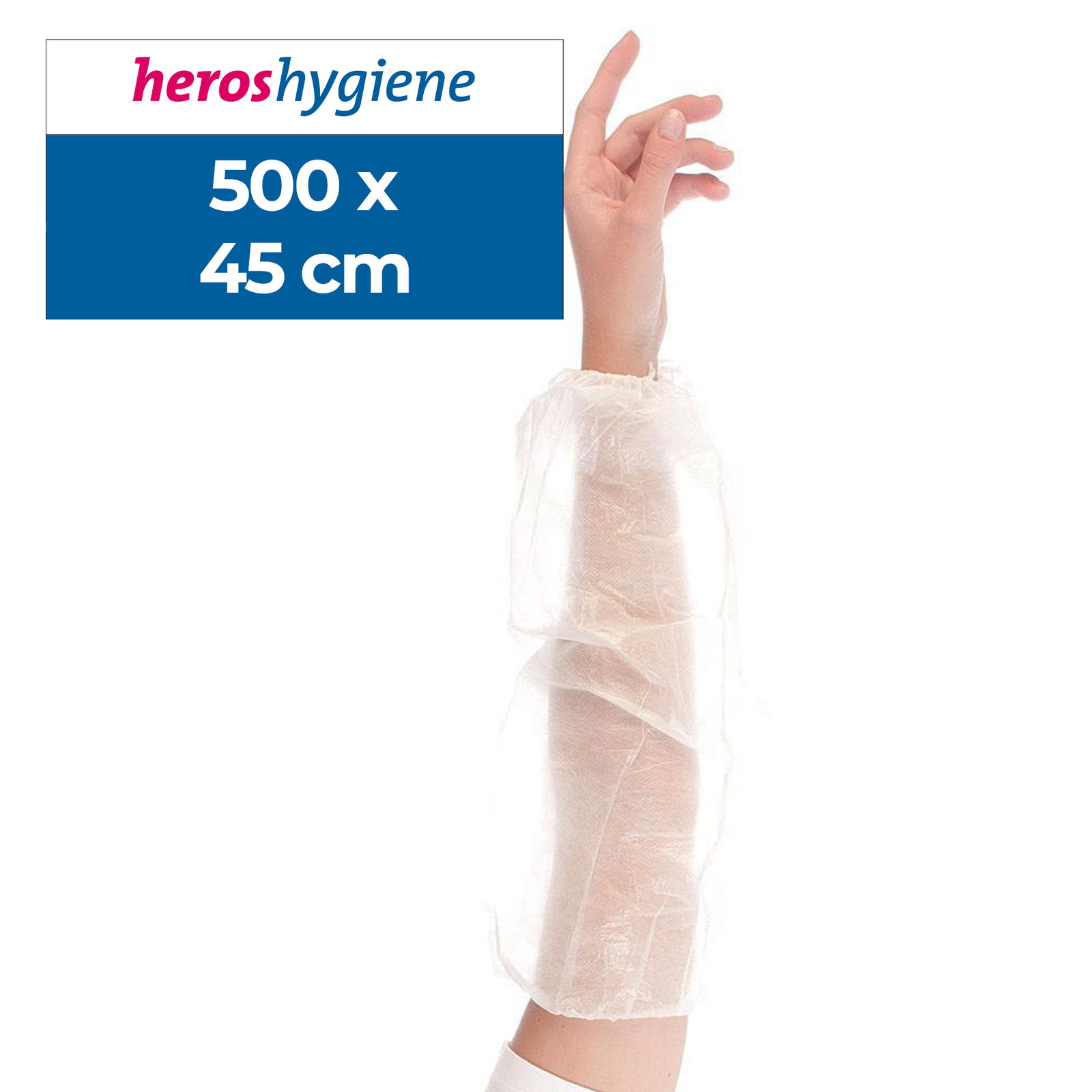 Manchette de protection blanche en non-tissé PP avec revêtement PE