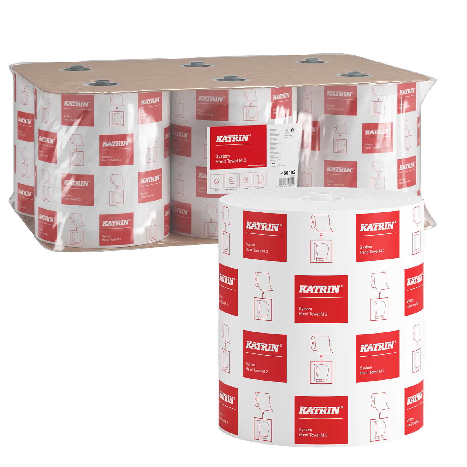 Rouleau d’essuie-mains Katrin 460102 System M 2 plis