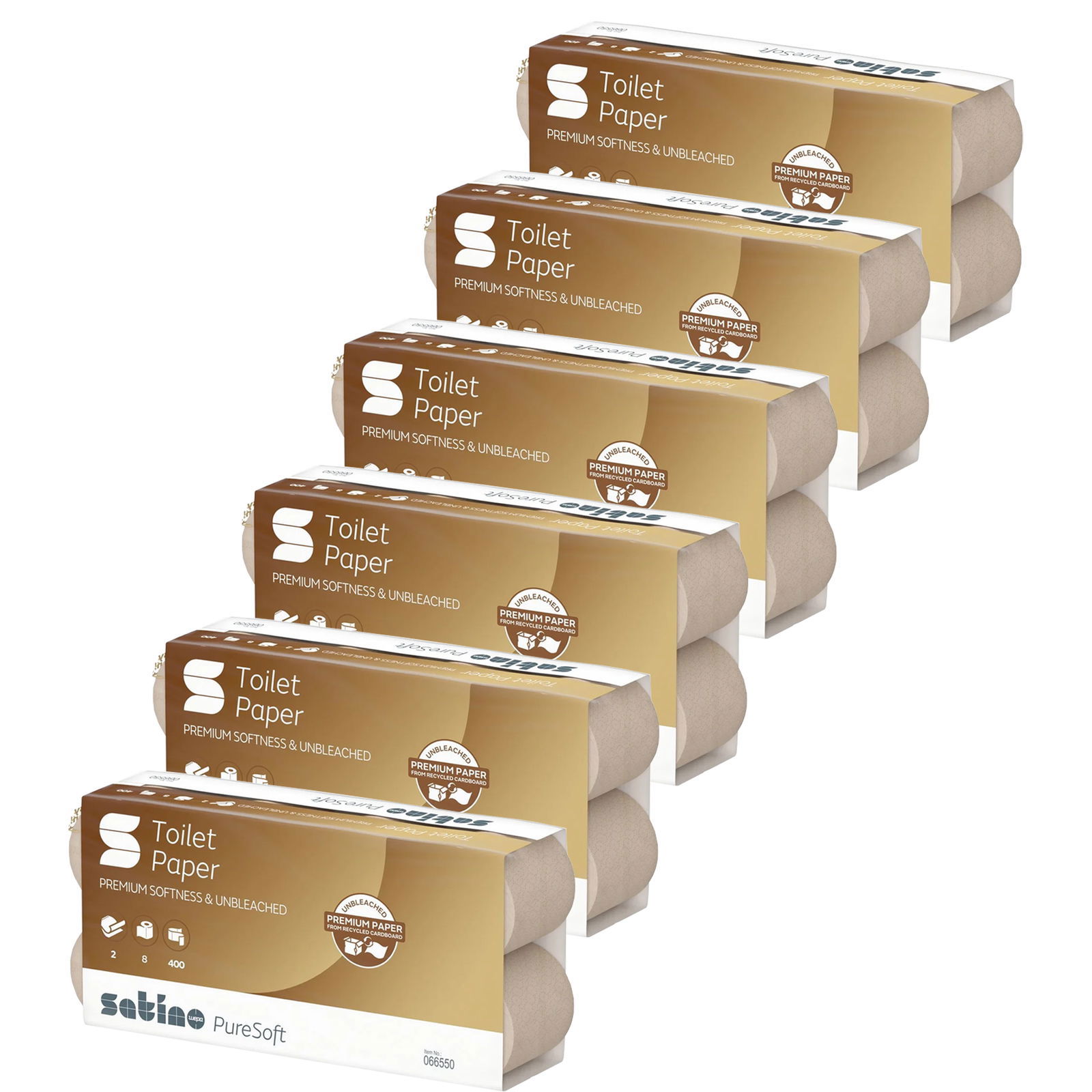 Papier toilette | 100 % recyclé | 2 épaisseurs | Satino PureSoft