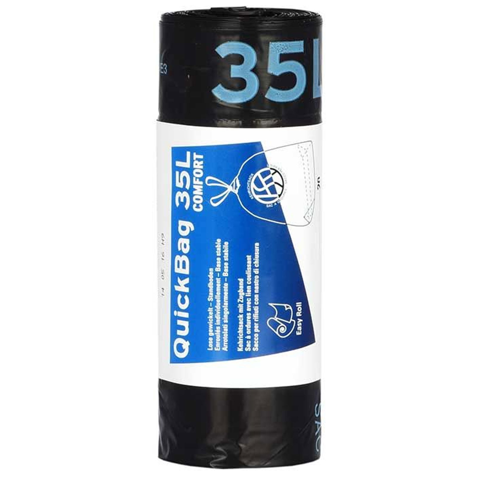 Sacs poubelle Quickbag avec cordon de fermeture et OKS | en PE LLD/MD
