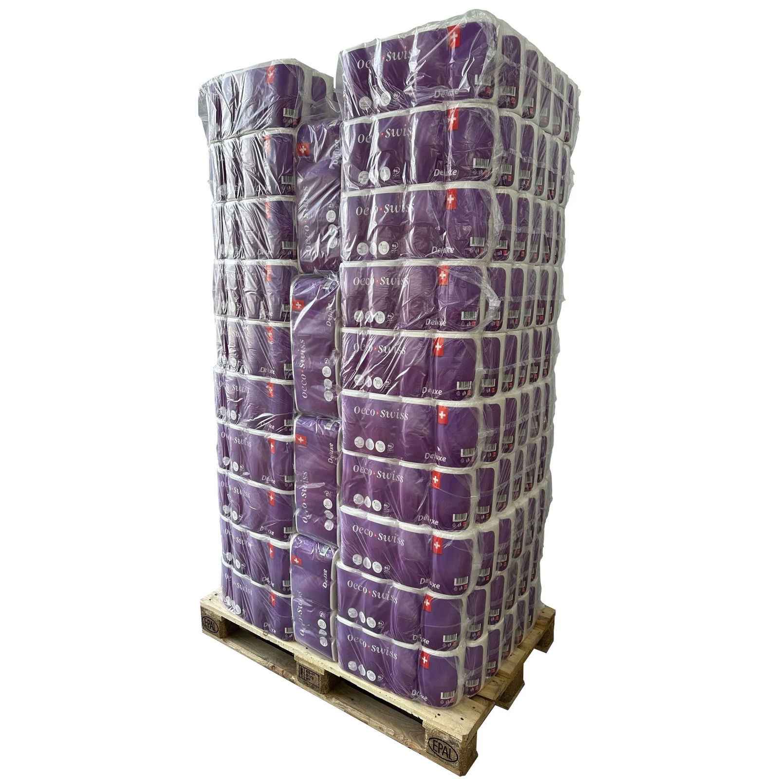 Palette Oeco Swiss papier toilette Deluxe 4 plis 150 feuilles
