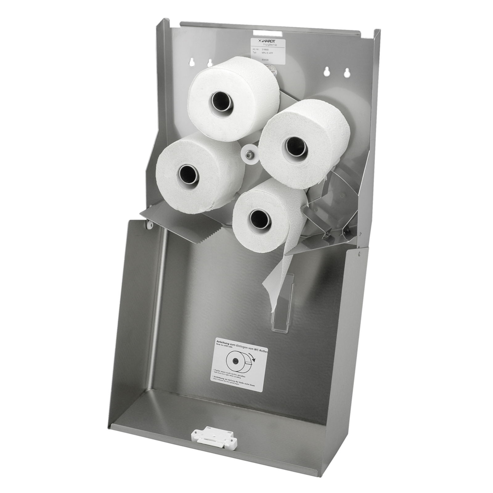 Ophardt 319800 WC-Papierspender 4 Rollen Edelstahl MRU 3 ST